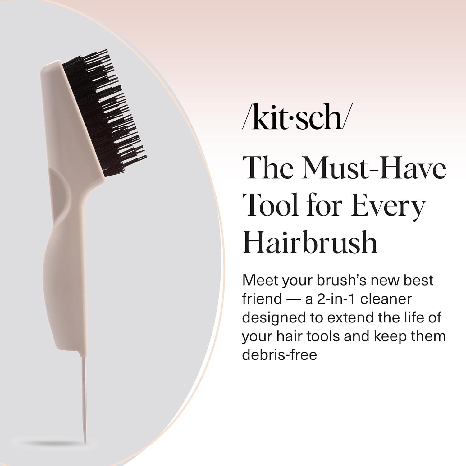 image:imageKitsch Hair Brush Cleaner Tool DoubleSided 2in1 Brush Cleaner for Hair Brushes amp Combs EcoFriendly Cleaning Tool with Pick amp Bristles Perfect Gifts for Women Hair Stylist Essentials