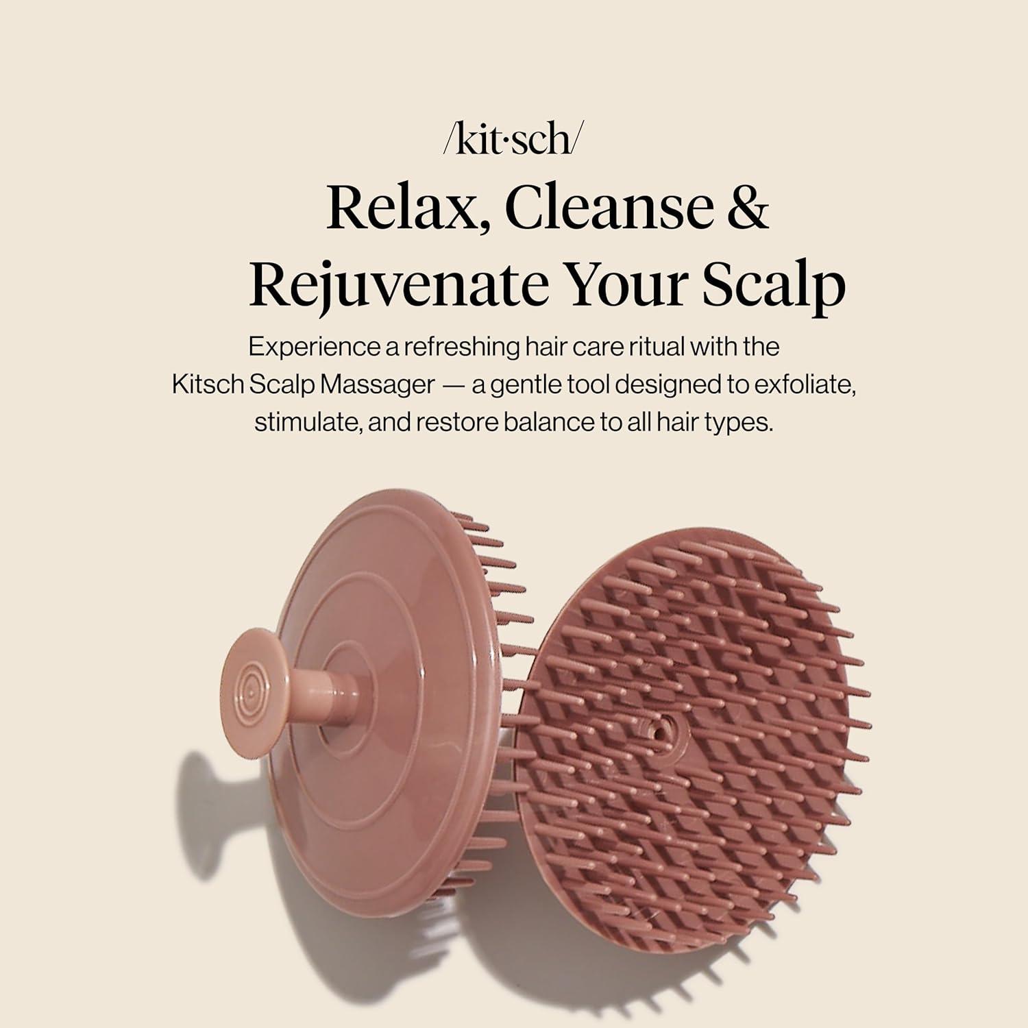 image:imageKitsch Scalp Massager for Hair Care Scalp Scrubber Shampoo Brush amp Exfoliator for All Hair Types Relaxing amp Exfoliating Terracotta