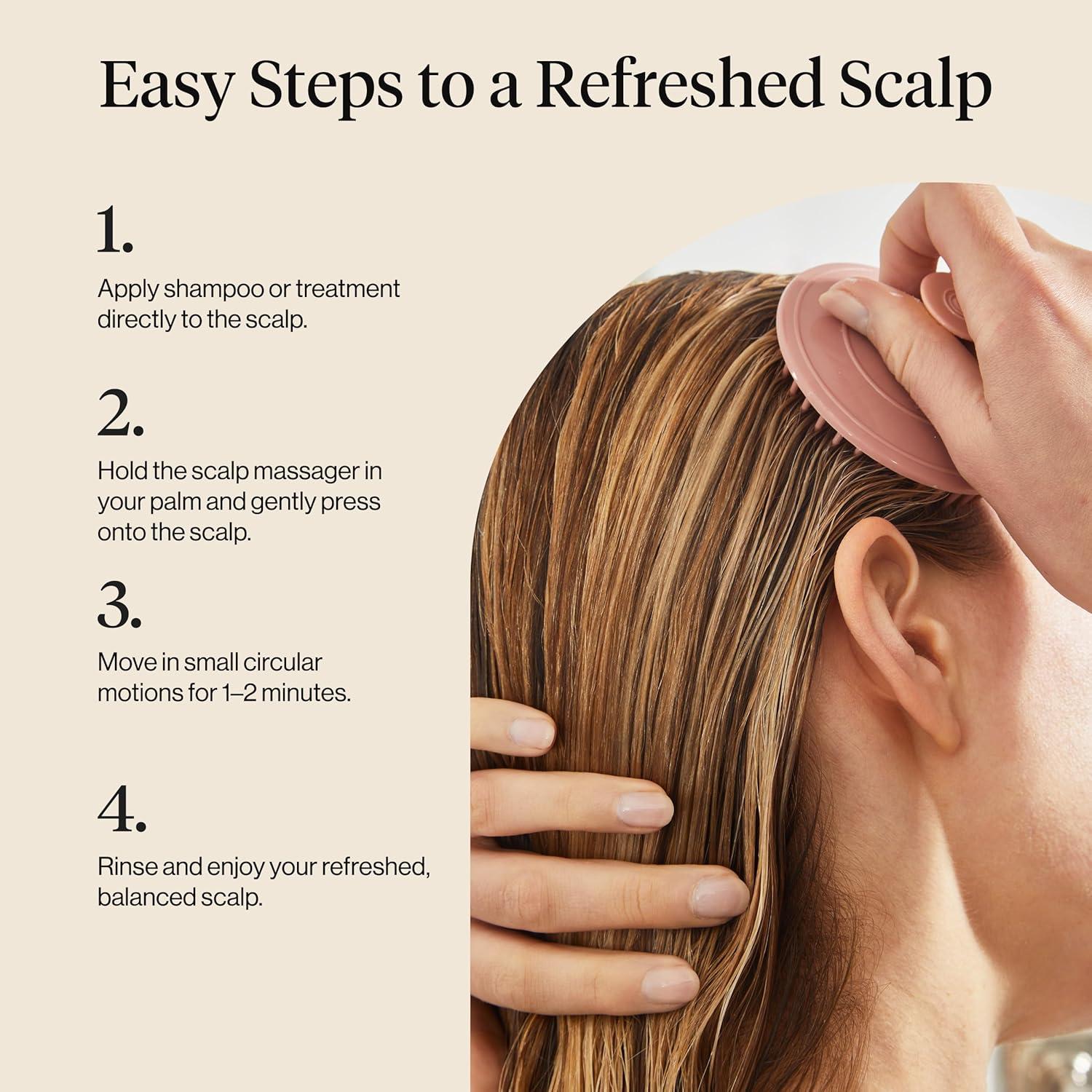 image:imageKitsch Scalp Massager for Hair Care Scalp Scrubber Shampoo Brush amp Exfoliator for All Hair Types Relaxing amp Exfoliating Terracotta
