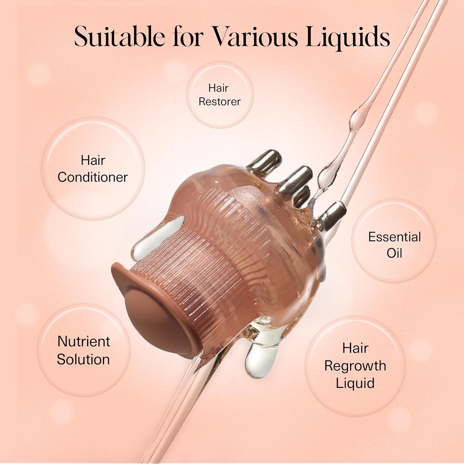 image:imageKitsch Scalp amp Hair Oil Applicator With Stainless Steel Bristles Head Massager Scalp Precise Serum and Oil Distribution For Even And MessFree Oiling Ultimate Hair Care Terracotta