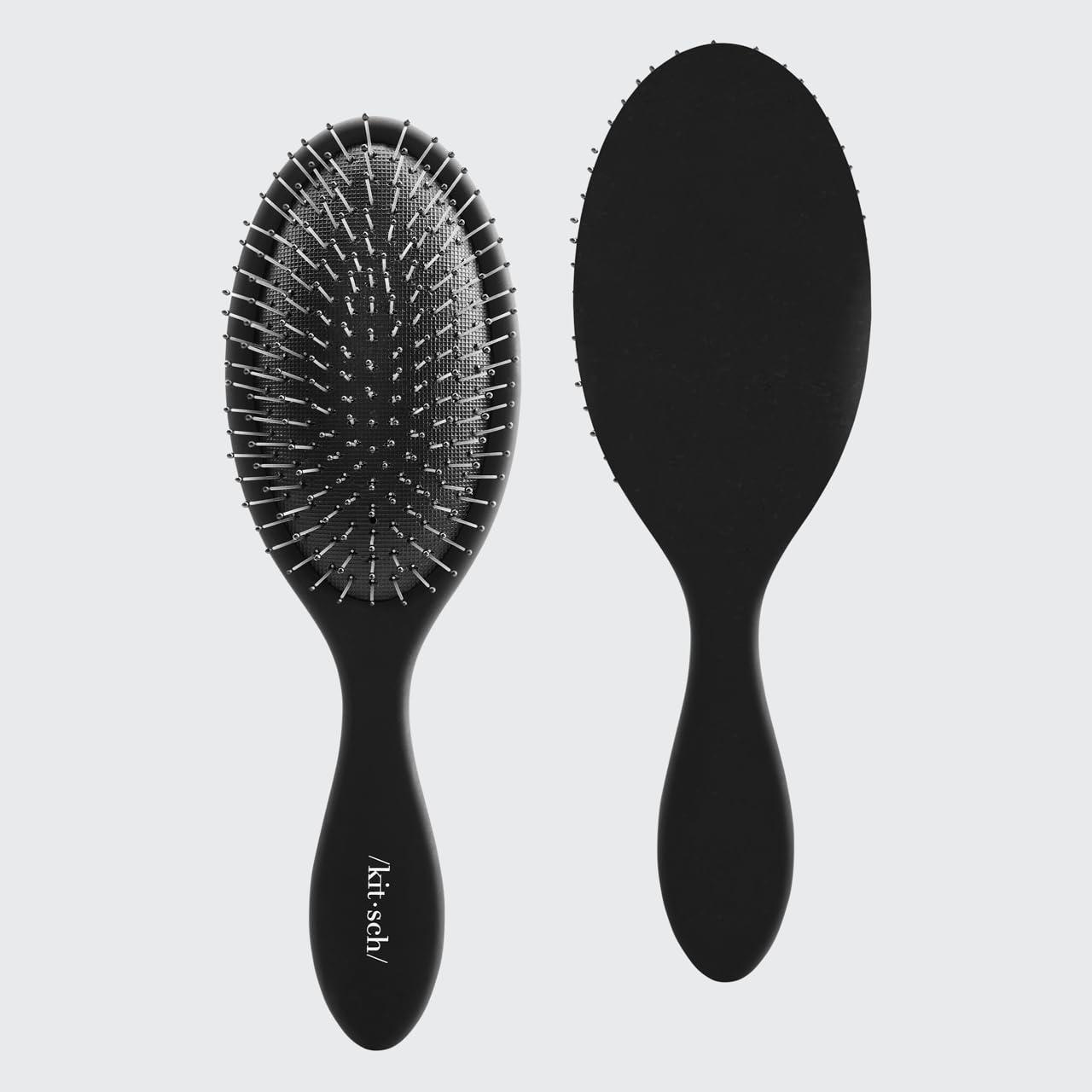 image:imageKitsch Wide Tooth Detangler Comb Curved Handle for Curly Wet amp Thick Hair Black Shower Comb for WomenWet Dry Brush