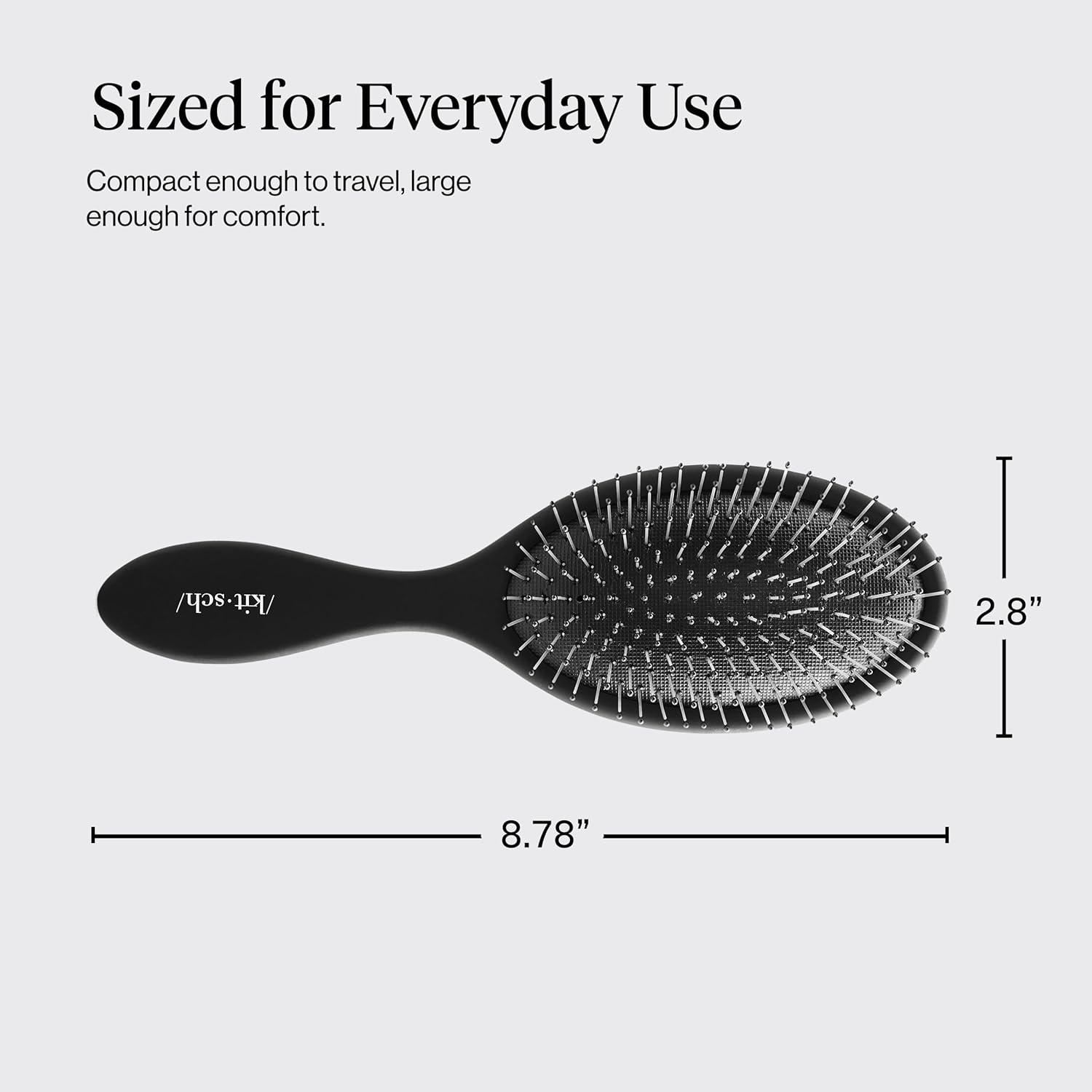 image:imageKitsch Wide Tooth Detangler Comb Curved Handle for Curly Wet amp Thick Hair Black Shower Comb for WomenWet Dry Brush