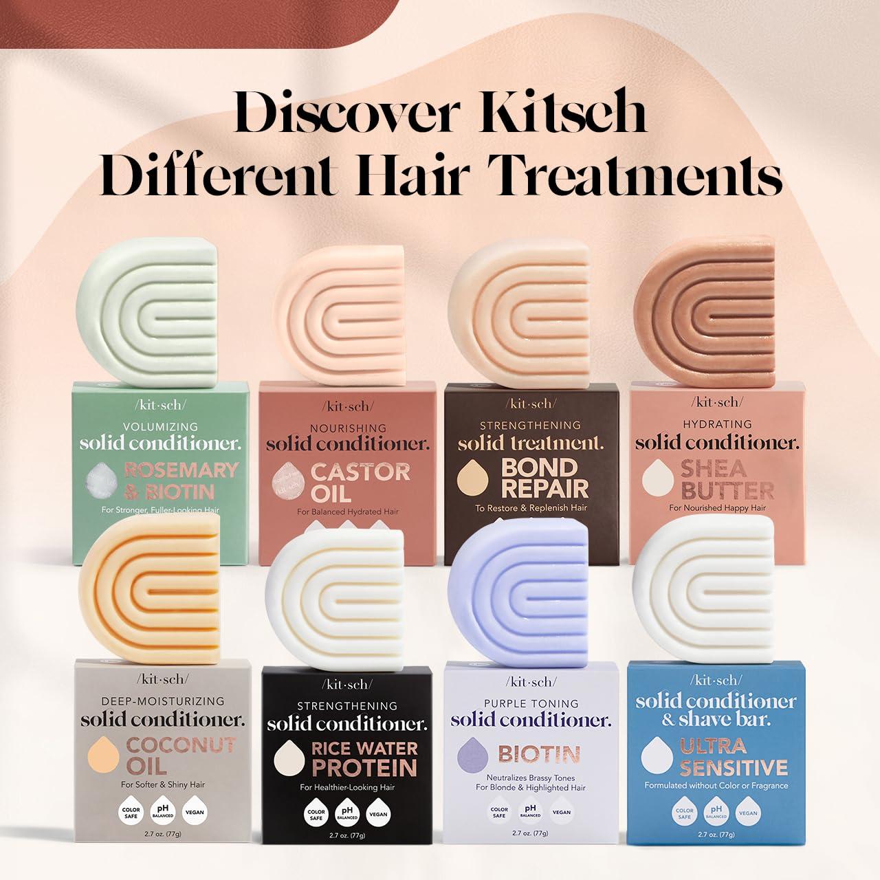 image:imageKitsch Bond Repair Hair Mask Strengthening Bond Repair Hair Treatment to Restore and Replenish Hair Mask for Damaged Hair amp Dry Solid Hair Care for All Hair Types Made in USA 27 oz