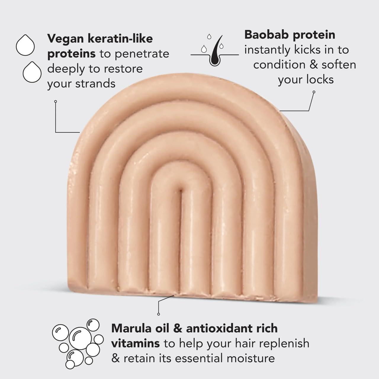 image:imageKitsch Bond Repair Hair Mask Strengthening Bond Repair Hair Treatment to Restore and Replenish Hair Mask for Damaged Hair amp Dry Solid Hair Care for All Hair Types Made in USA 27 oz