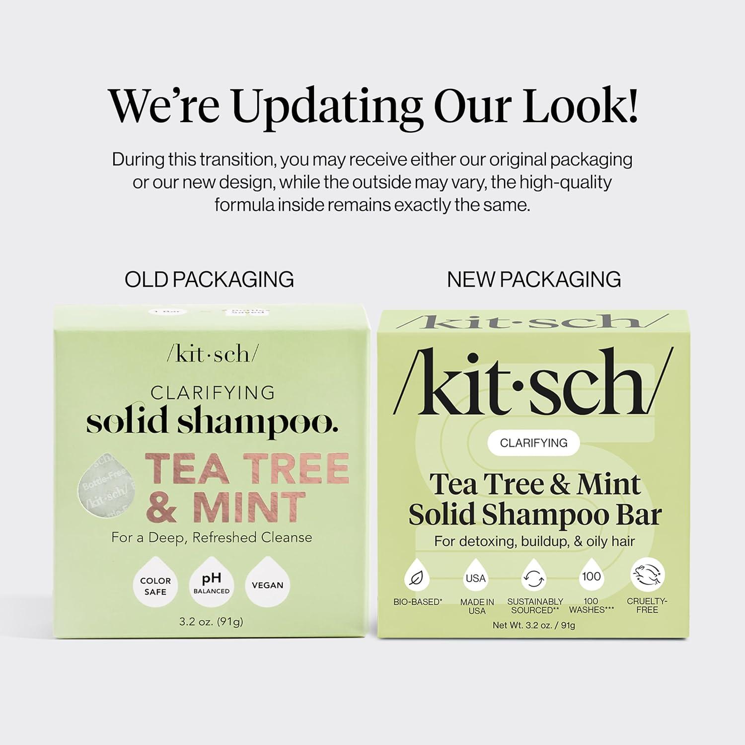image:imageKitsch Clarifying Tea Tree amp Mint Shampoo Bar Tea Tree Shampoo for BuildUp Removal Hair Shampoo Bar for Scalp amp Oil Control Vegan Hair Care Made in USA 32 ozTea Tree Mint Clarifying Shampoo Bar
