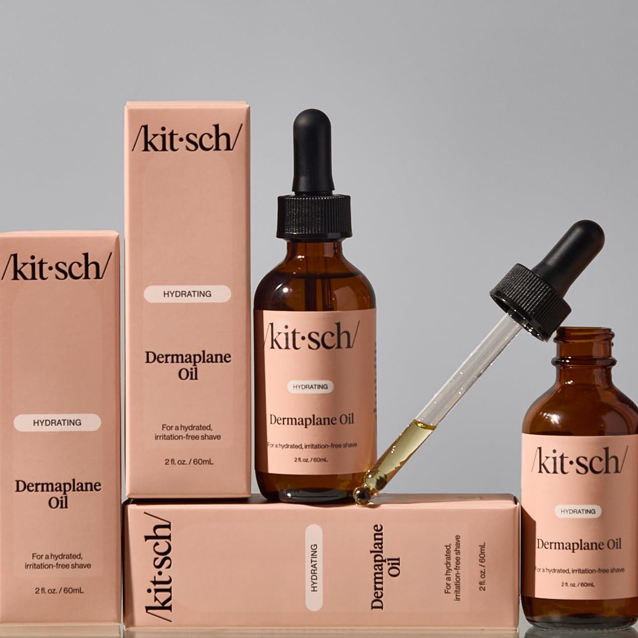 image:imageKitsch Dermaplane Face Oil with Jojoba amp Argan Oil Hydrating Facial Formula for Dermaplaning Tool Gua Sha amp Razor Use IrritationFree Shave Oil for Soft Radiant Skin 2oz
