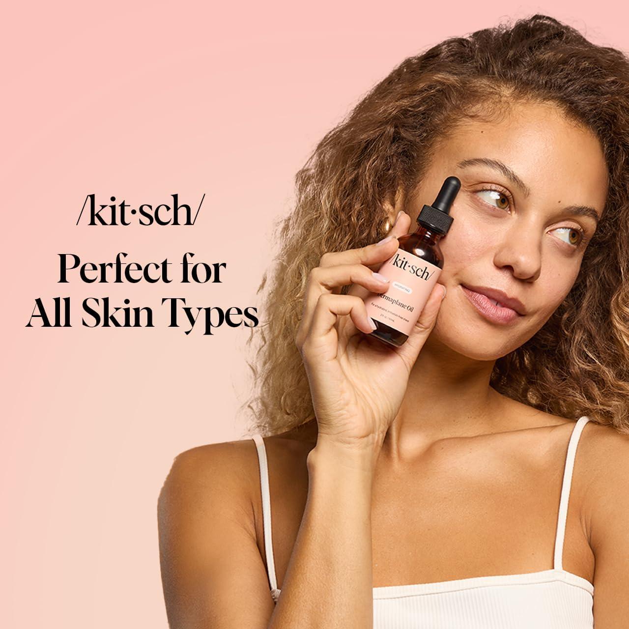 image:imageKitsch Dermaplane Face Oil with Jojoba amp Argan Oil Hydrating Facial Formula for Dermaplaning Tool Gua Sha amp Razor Use IrritationFree Shave Oil for Soft Radiant Skin 2oz