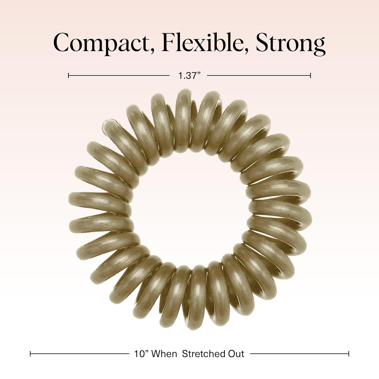image:imageKitsch Spiral Hair Ties for Women Black Elastic Hair Ties No Damage Ponytail Holders for Thick and Thin Hair Creaseless and DentFree Coil Ideal Gifts for Women 8pc Set BlackWhite