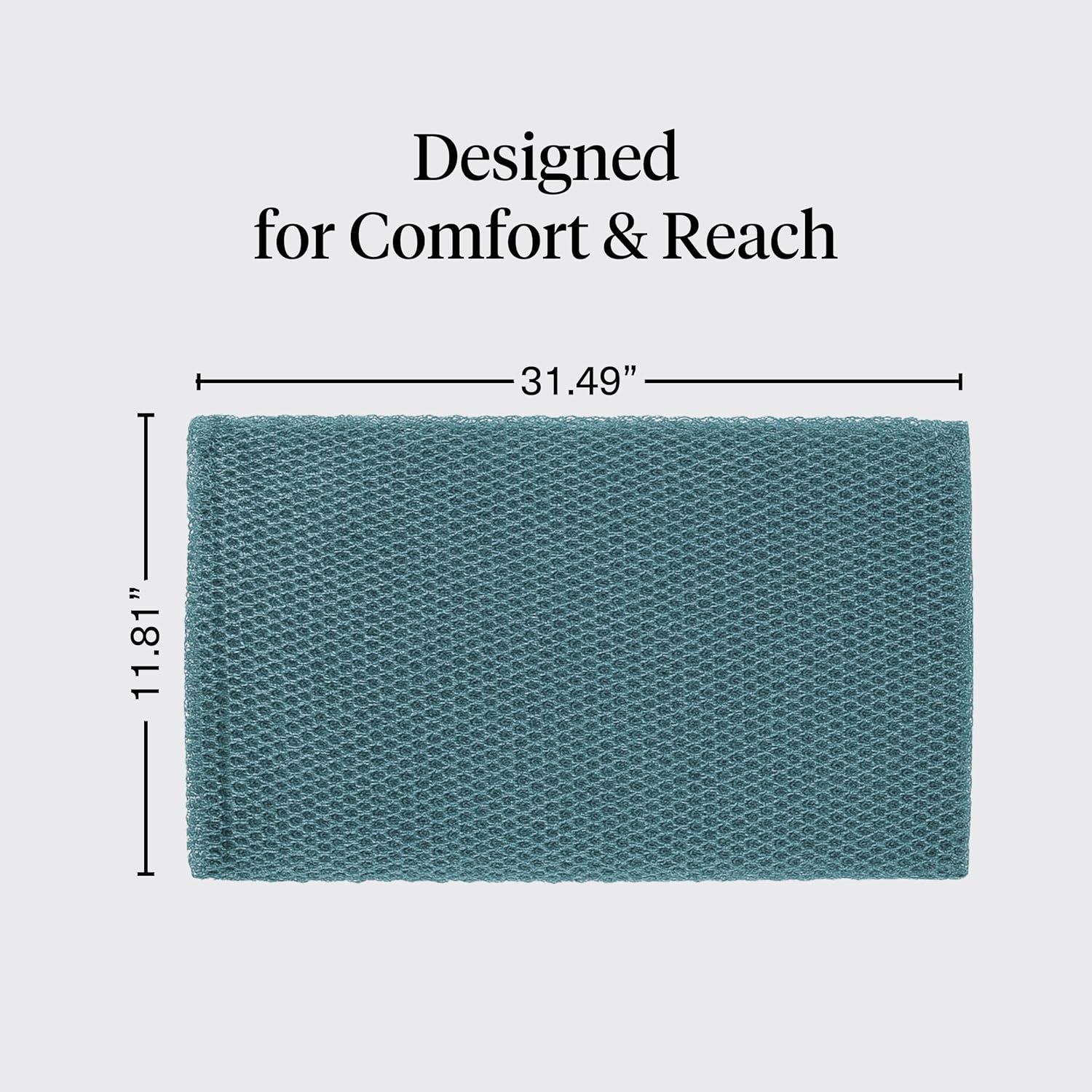 image:imageKitsch African Net Sponge Exfoliating Body Scrubber for Cleansing amp Gentle Daily Exfoliation Stretchable Bath Sponge for HardtoReach Areas LongLasting Shower Essential Ocean Blue 3 PcsAqua Grey
