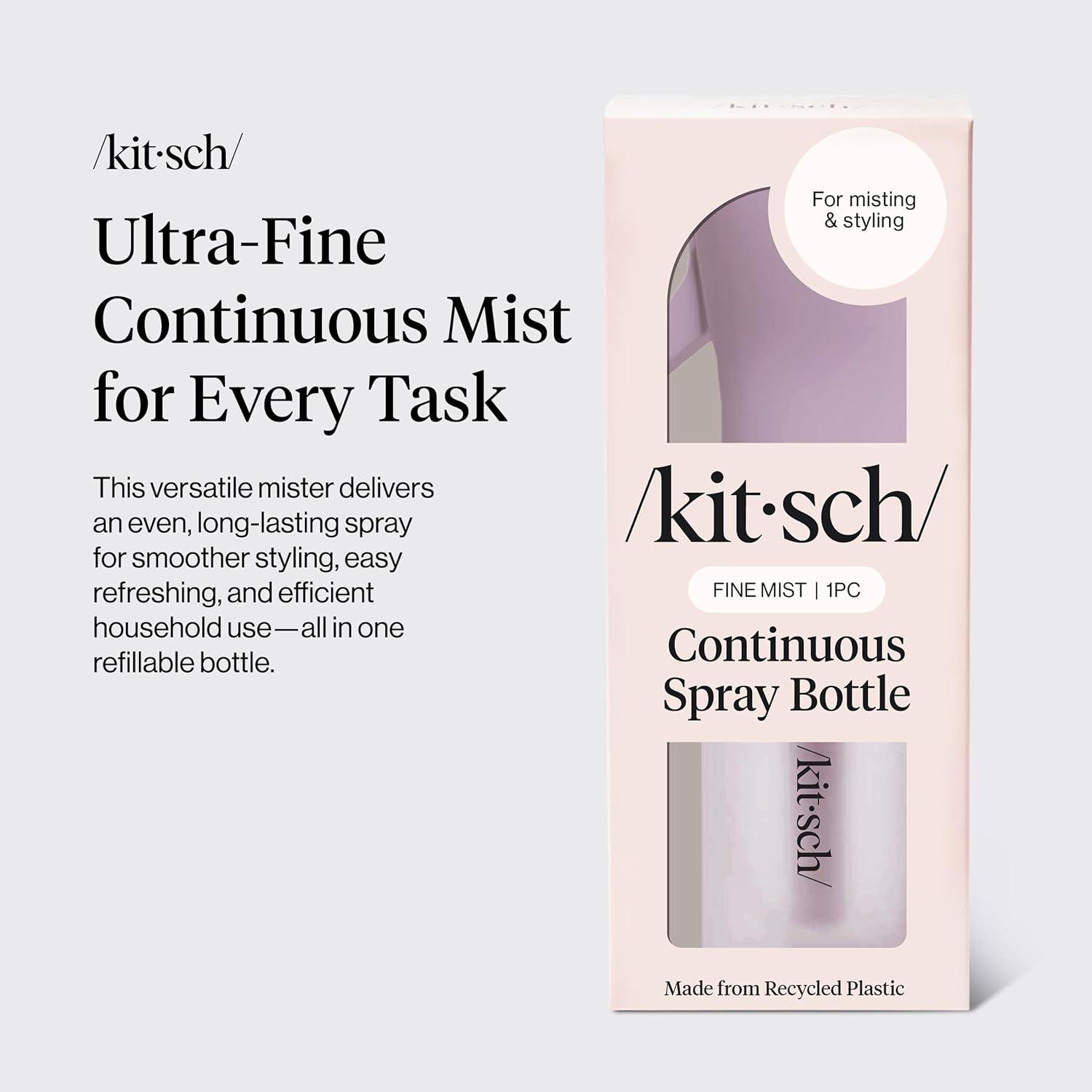 image:imageKitsch Continuous Spray Bottle for Hair Fine Mist Water Mister amp Water Spray Bottle Recycled Hair Spray Bottle Spray Bottles for Cleaning Styling Plants amp More Sheer Violet 150mlSheer Violet