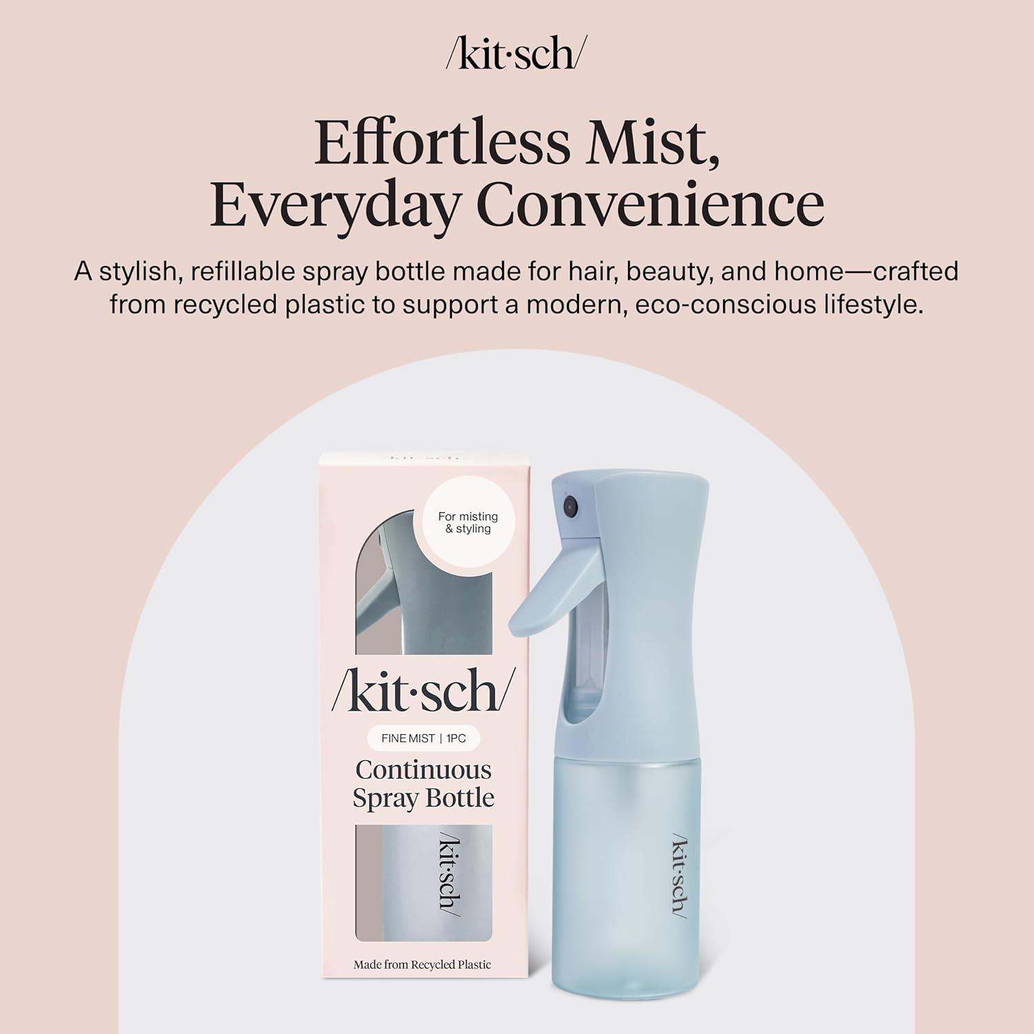image:imageKitsch Continuous Spray Bottle for Hair Fine Mist Water Mister amp Water Spray Bottle Recycled Hair Spray Bottle Spray Bottles for Cleaning Styling Plants amp More Sheer Violet 150mlHaze Blue