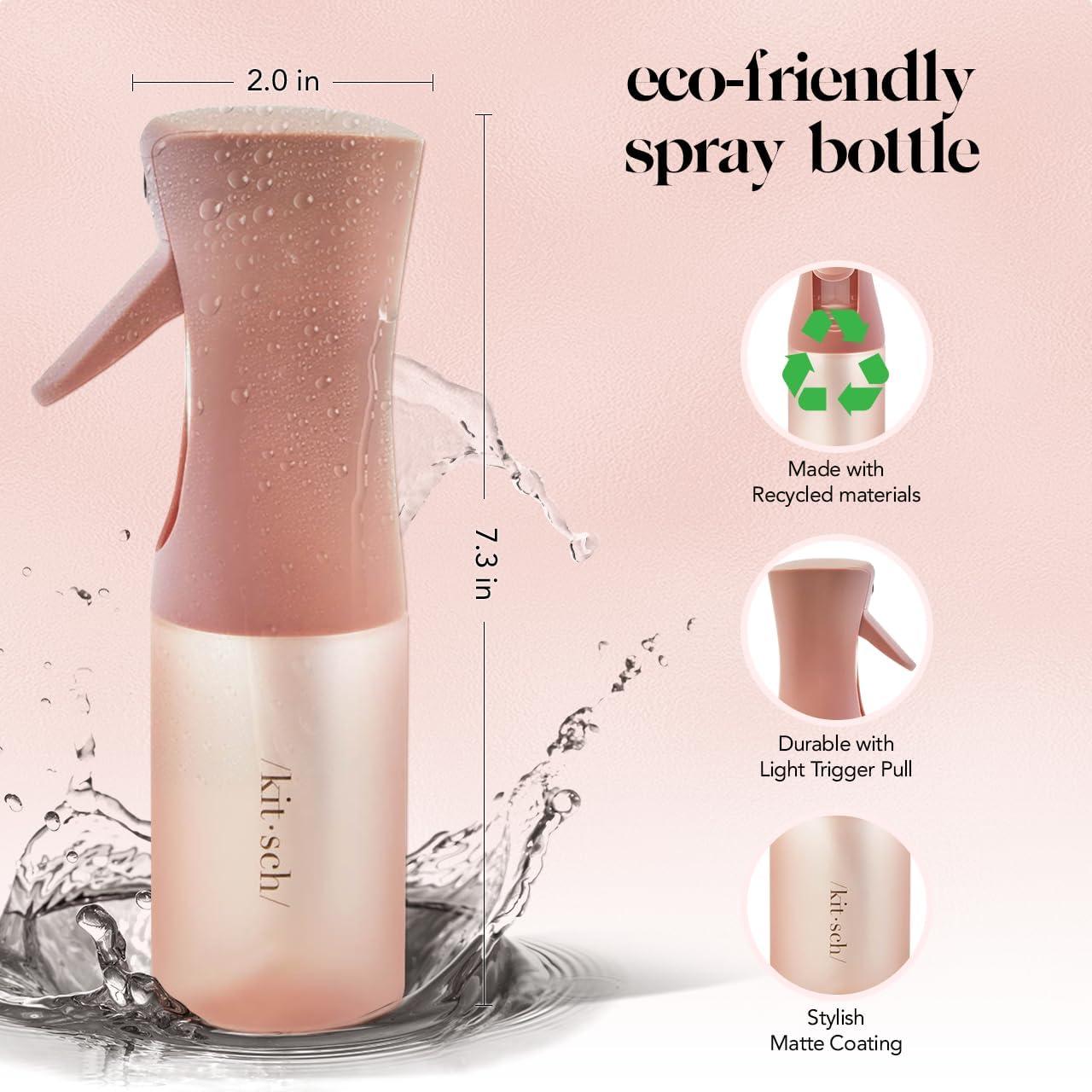 image:imageKitsch Continuous Spray Bottle for Hair Fine Mist Water Mister amp Water Spray Bottle Recycled Hair Spray Bottle Spray Bottles for Cleaning Styling Plants amp More Sheer Violet 150mlTerracotta
