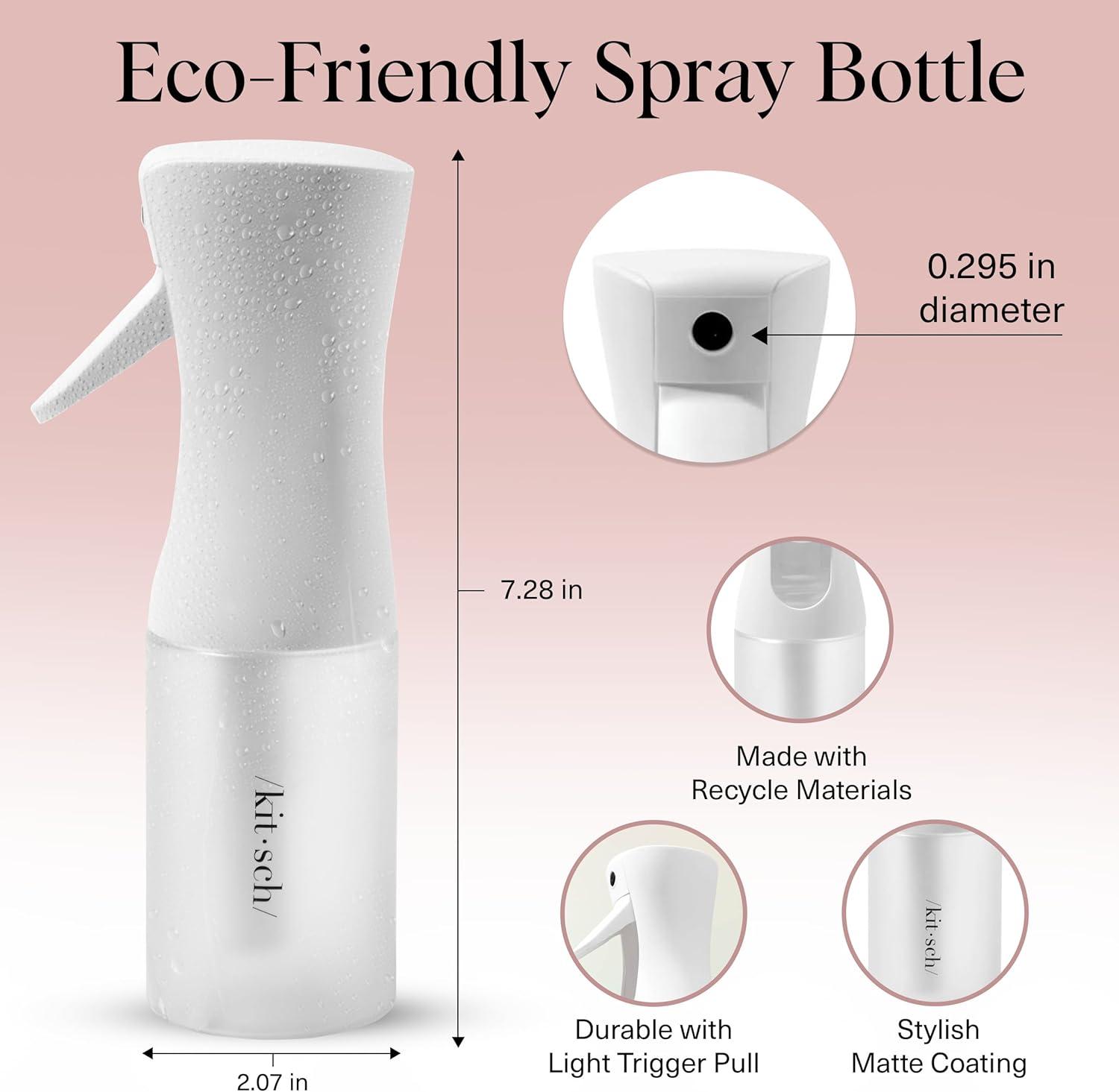 image:imageKitsch Continuous Spray Bottle for Hair Fine Mist Water Mister amp Water Spray Bottle Recycled Hair Spray Bottle Spray Bottles for Cleaning Styling Plants amp More Sheer Violet 150mlWhite