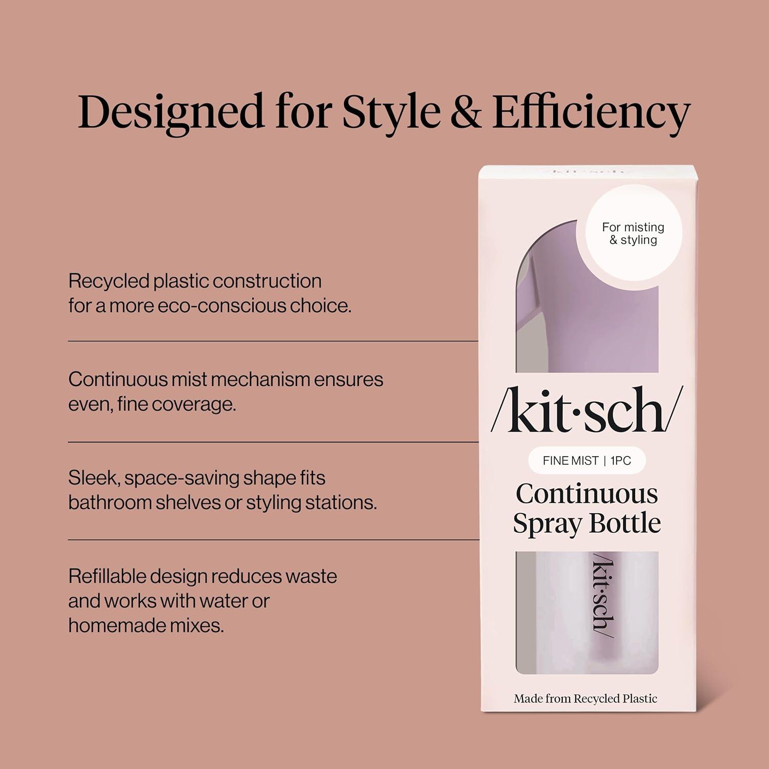 image:imageKitsch Continuous Spray Bottle for Hair Fine Mist Water Mister amp Water Spray Bottle Recycled Hair Spray Bottle Spray Bottles for Cleaning Styling Plants amp More Sheer Violet 150mlSheer Violet
