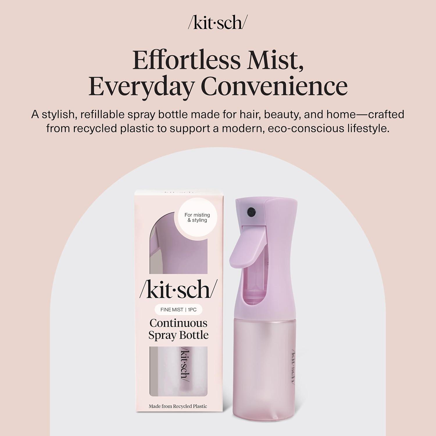 image:imageKitsch Continuous Spray Bottle for Hair Fine Mist Water Mister amp Water Spray Bottle Recycled Hair Spray Bottle Spray Bottles for Cleaning Styling Plants amp More Sheer Violet 150mlSheer Violet