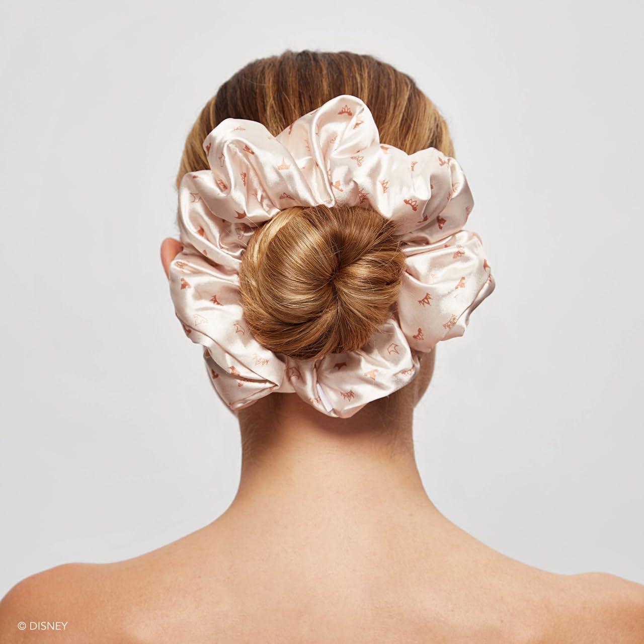 image:imageKitsch Pillow Satin Scrunchies for Women Hair Ties No Damage No Crease Hair Accessories Perfect for Day or Night Ideal Gifts for Women 4pcsDesert Crown