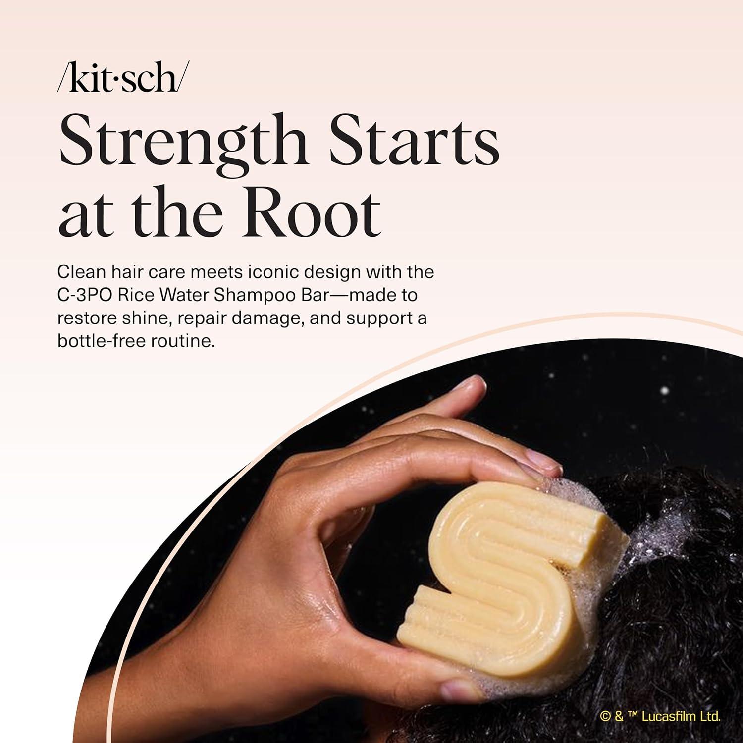 image:imageKitsch Rice Water Protein Shampoo Bar for Hair Growth x Star Wars C3PO Design Strengthening Hair Shampoo for Men and Women Paraben Silicone amp SulfateFree Vegan Hair Care 32 ozKitsch Rice Water Protein Shampoo Bar for Hair Growth x Star Wars C3PO Design