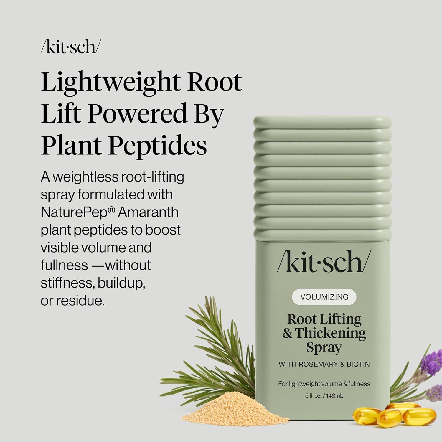 image:imageKitsch Root Lifting Spray for Fine Hair Thickening Hair Spray With Rosemary and Biotin Lightweight Volumizing Spray for Instant Lift and Fullness Adds Volume Natural Hold 5oz