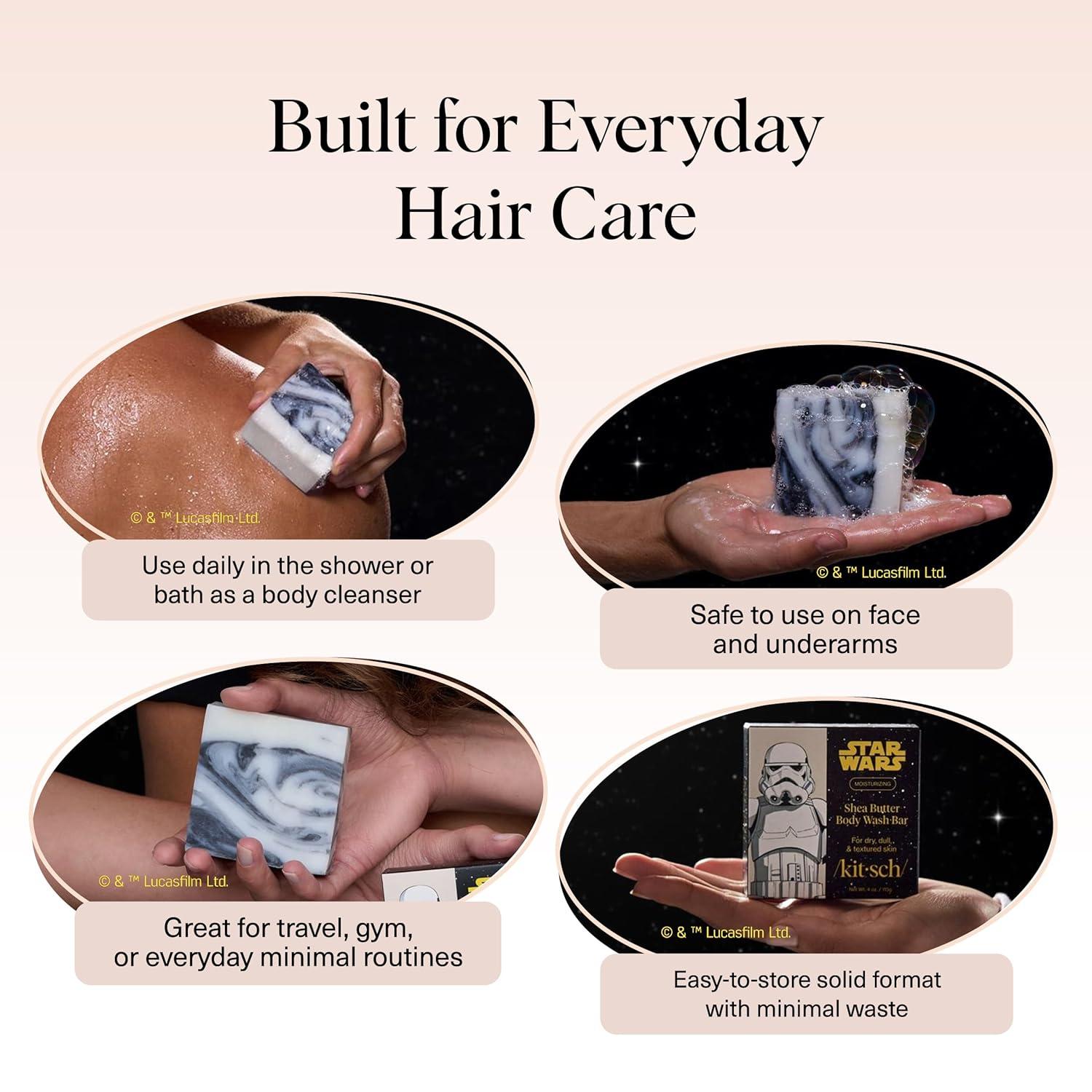 image:imageKitsch Shea Butter Exfoliating Body Wash x Star Wars Stormtrooper Design Moisturizing Bar Soap amp Gentle Soap Bar Hydrates Softens amp Soothes Skin Paraben Silicone amp SulfateFree 4 oz