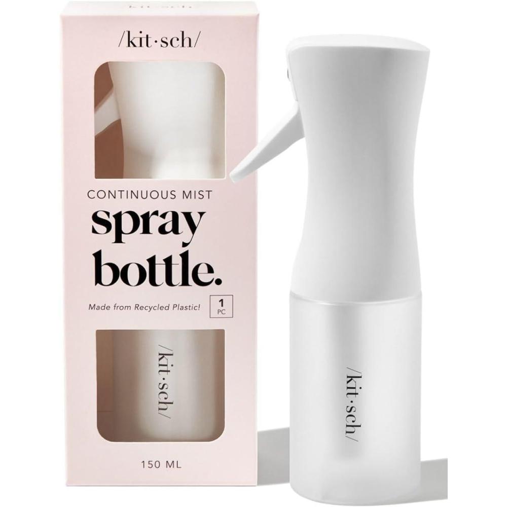 image:imageKitsch Continuous Spray Bottle for Hair Fine Mist Water Mister amp Water Spray Bottle Recycled Hair Spray Bottle Spray Bottles for Cleaning Styling Plants amp More Sheer Violet 150mlWhite