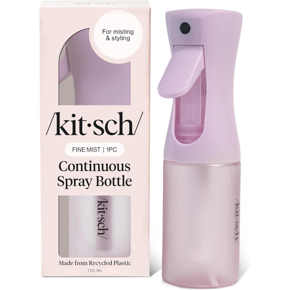 image:imageKitsch Continuous Spray Bottle for Hair Fine Mist Water Mister amp Water Spray Bottle Recycled Hair Spray Bottle Spray Bottles for Cleaning Styling Plants amp More Sheer Violet 150mlSheer Violet