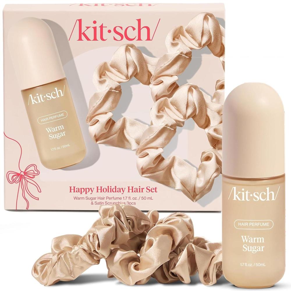 image:imageKitsch Hair Perfume for Women  Oak amp Amber  Clean Deodorizing amp Patented OdorEliminating Technology Hair Spray amp Body Mist  Freshen Hair Body amp Pillows Berries and Blooming Jasmine Scent  50mLHoliday Set  Warm Sugar Scent with Patented Odor