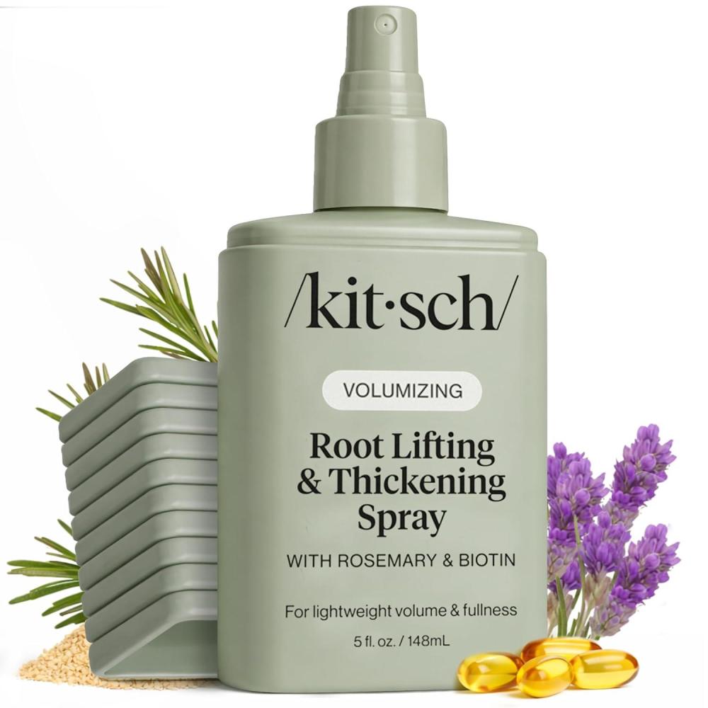 image:imageKitsch Root Lifting Spray for Fine Hair Thickening Hair Spray With Rosemary and Biotin Lightweight Volumizing Spray for Instant Lift and Fullness Adds Volume Natural Hold 5oz