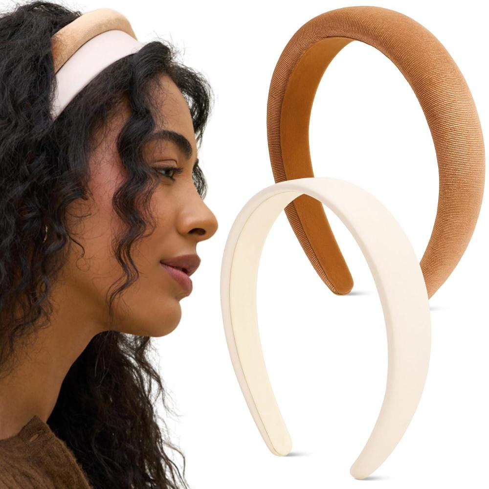 image:imageKitsch Velvet Headbands for Women amp Girls  NoSlip Comfortable Lightweight amp Gentle on Hair  Ideal Hair Accessories for Everyday Looks  Pink Red amp Green 3pcsCream  Camel