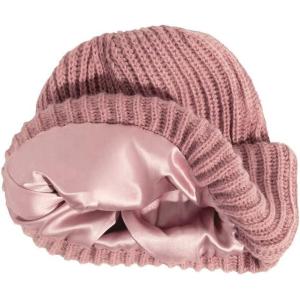 Kitsch Glazey™ Satin Lined Beanie for Men and Women – Cozy Winter Hats for Men – Stylish Anti-Frizz Hat for All Hair Types(Blush)