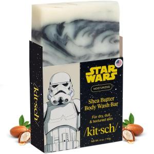 Kitsch Shea Butter Exfoliating Body Wash x Star Wars Stormtrooper Design – Moisturizing Bar Soap & Gentle Soap Bar – Hydrates, Softens & Soothes Skin – Paraben, Silicone & Sulfate-Free – 4 oz