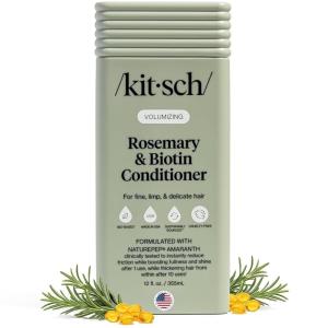 Kitsch Volumizing Rosemary & Biotin Liquid Conditioner for Women and Men for Hair Growth – Boosts Fullness & Shine After 1 Use, Thickening Bio-Based Hair Care, Color-Safe, Made in USA – 12.3 oz