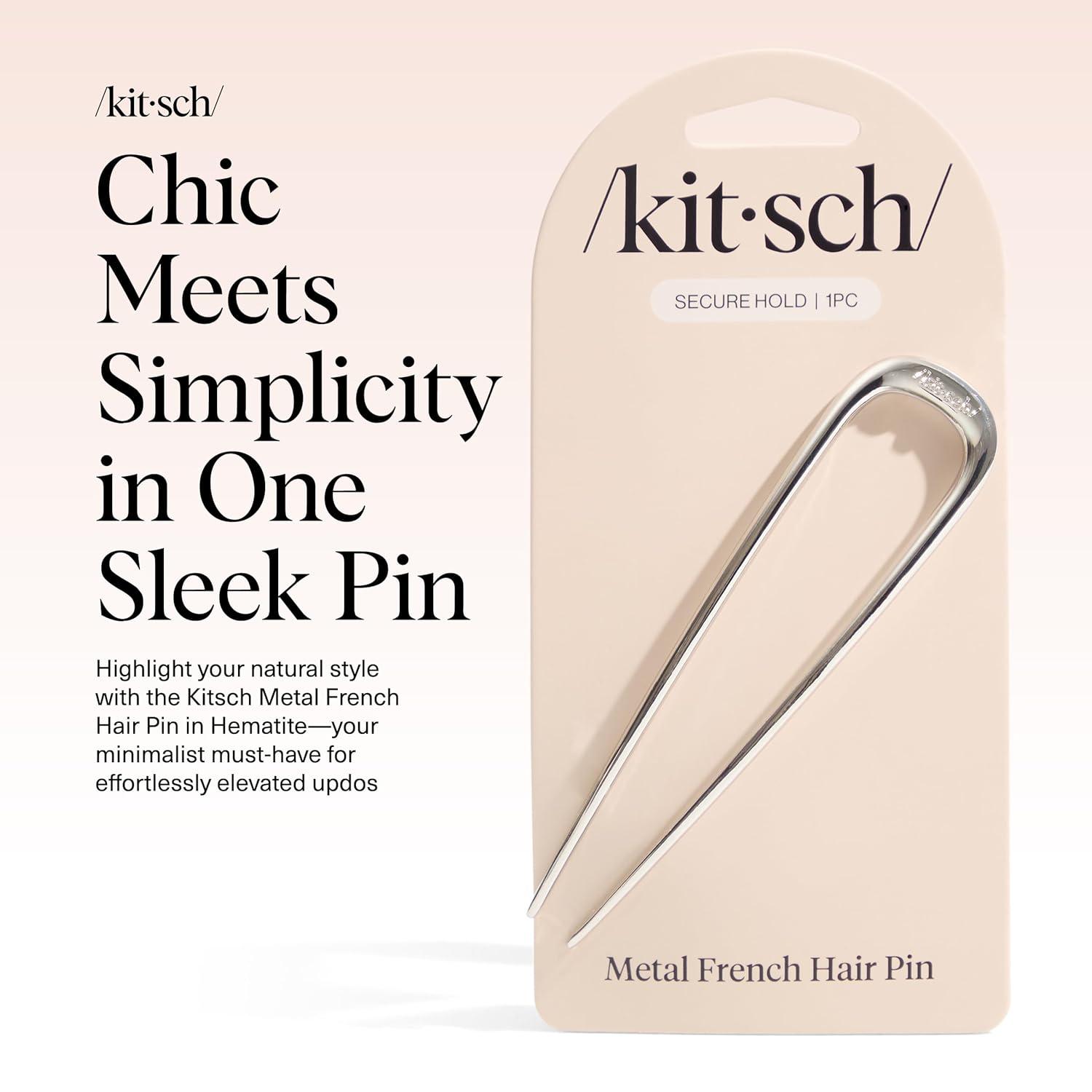 image:imageKitsch French Hair Pins for Women Elegant amp Durable Metal Hair Fork for Updos Chignon Bun amp Twist Hairstyles Secure Hold All Day Comfortable Fit Ideal Gifts for Women Gold 1pcSilver