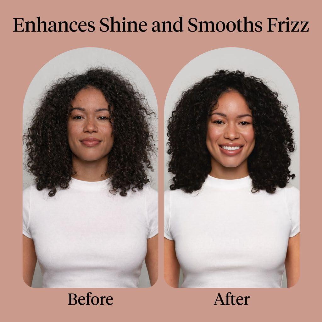 image:imageKitsch Frizz Control Hair Serum Lightweight Anti Frizz Serum for Curly Hair with Heat Protection Adds Glossy Shine Smooths Flyaways amp Safe for Color Treated Hair 23oz