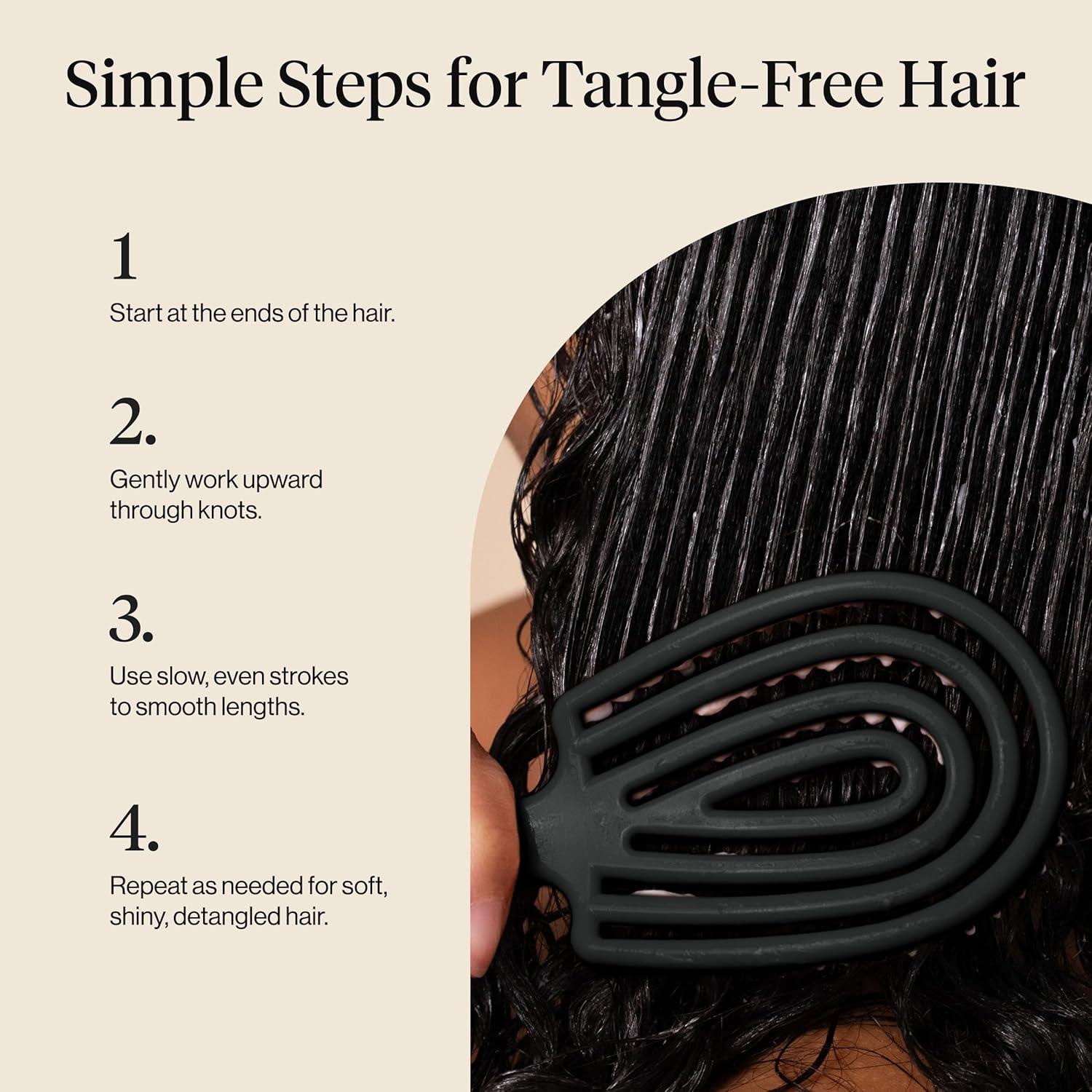 image:imageKitsch Mini Detangling Flexi Hairbrush Flexible Curly Hair Brush for Women Men amp Kids Detangler Brush with Bendable Frame and UltraSmooth Bristles for Wet or Dry Strands Black