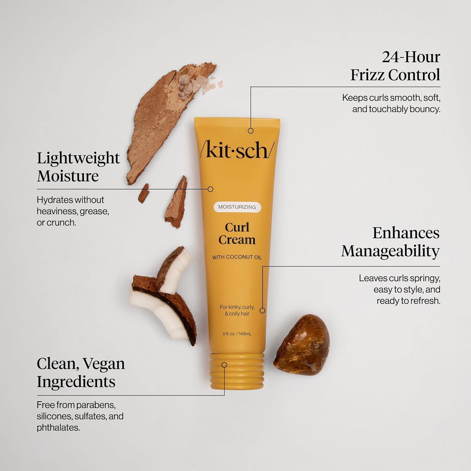 image:imageKitsch Moisturizing Curl Cream for Curly Hair Lightweight Curly Hair Products for Men amp Women Defines Curls Controls Frizz amp Boosts Shine Hydrating Curling Cream Ideal Gifts for Women