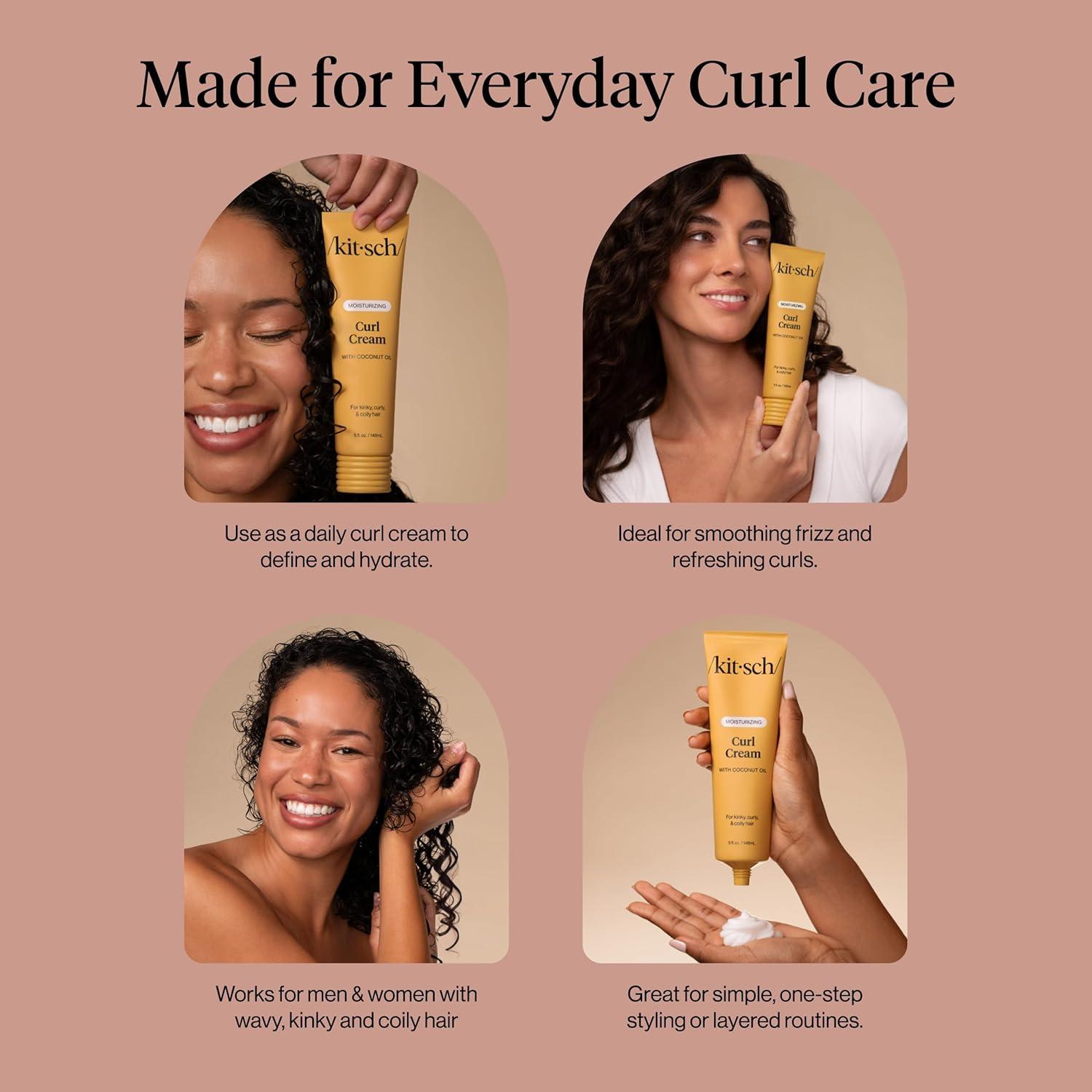 image:imageKitsch Moisturizing Curl Cream for Curly Hair Lightweight Curly Hair Products for Men amp Women Defines Curls Controls Frizz amp Boosts Shine Hydrating Curling Cream Ideal Gifts for Women