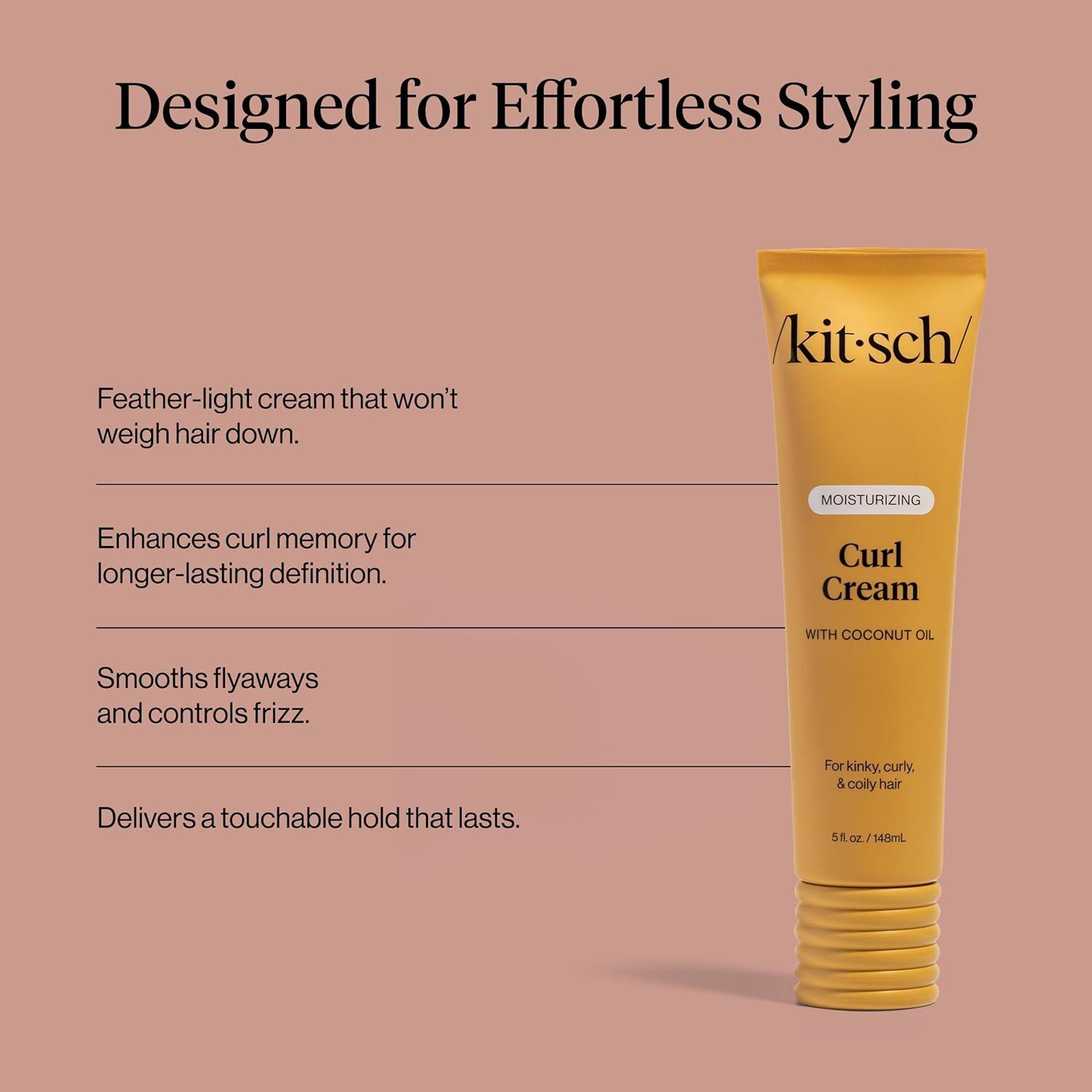 image:imageKitsch Moisturizing Curl Cream for Curly Hair Lightweight Curly Hair Products for Men amp Women Defines Curls Controls Frizz amp Boosts Shine Hydrating Curling Cream Ideal Gifts for Women