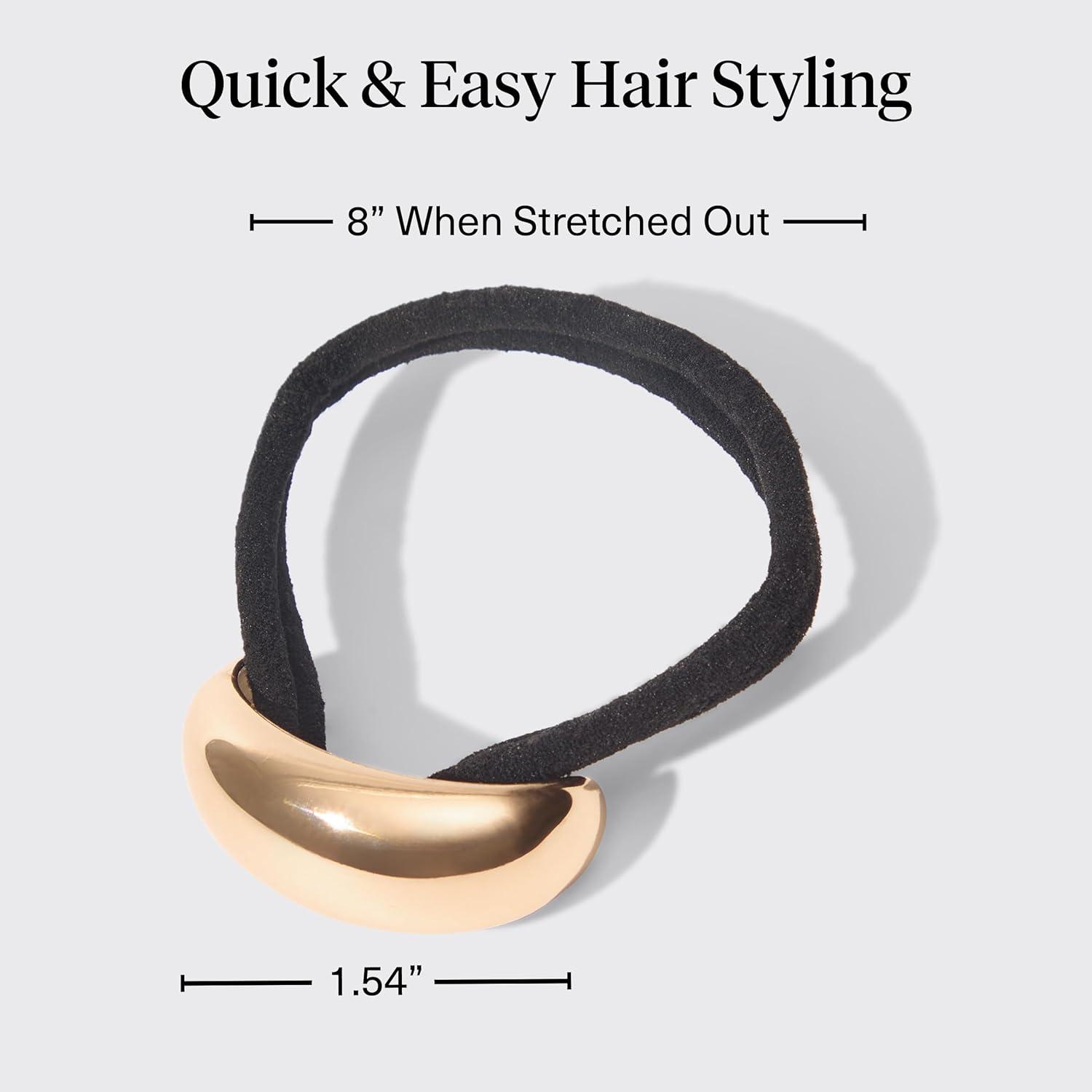 image:imageKitsch Rhinestone Gold Hair Cuff Metal Ponytail Cuff for Braids Updos amp Everyday Hairstyle Durable amp Elegant Hair Ties Girl Fashion Accessories Ideal Gifts For Women 1pcGold