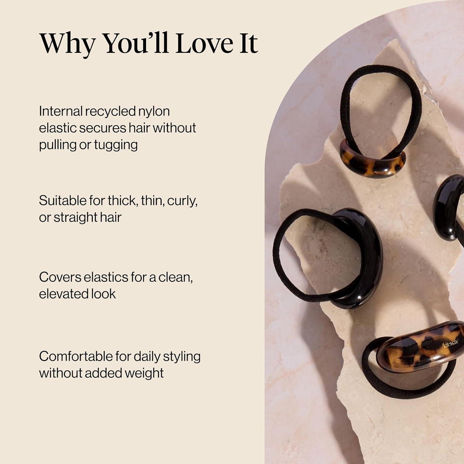 image:imageKitsch Rhinestone Gold Hair Cuff Metal Ponytail Cuff for Braids Updos amp Everyday Hairstyle Durable amp Elegant Hair Ties Girl Fashion Accessories Ideal Gifts For Women 1pcBlack Tort