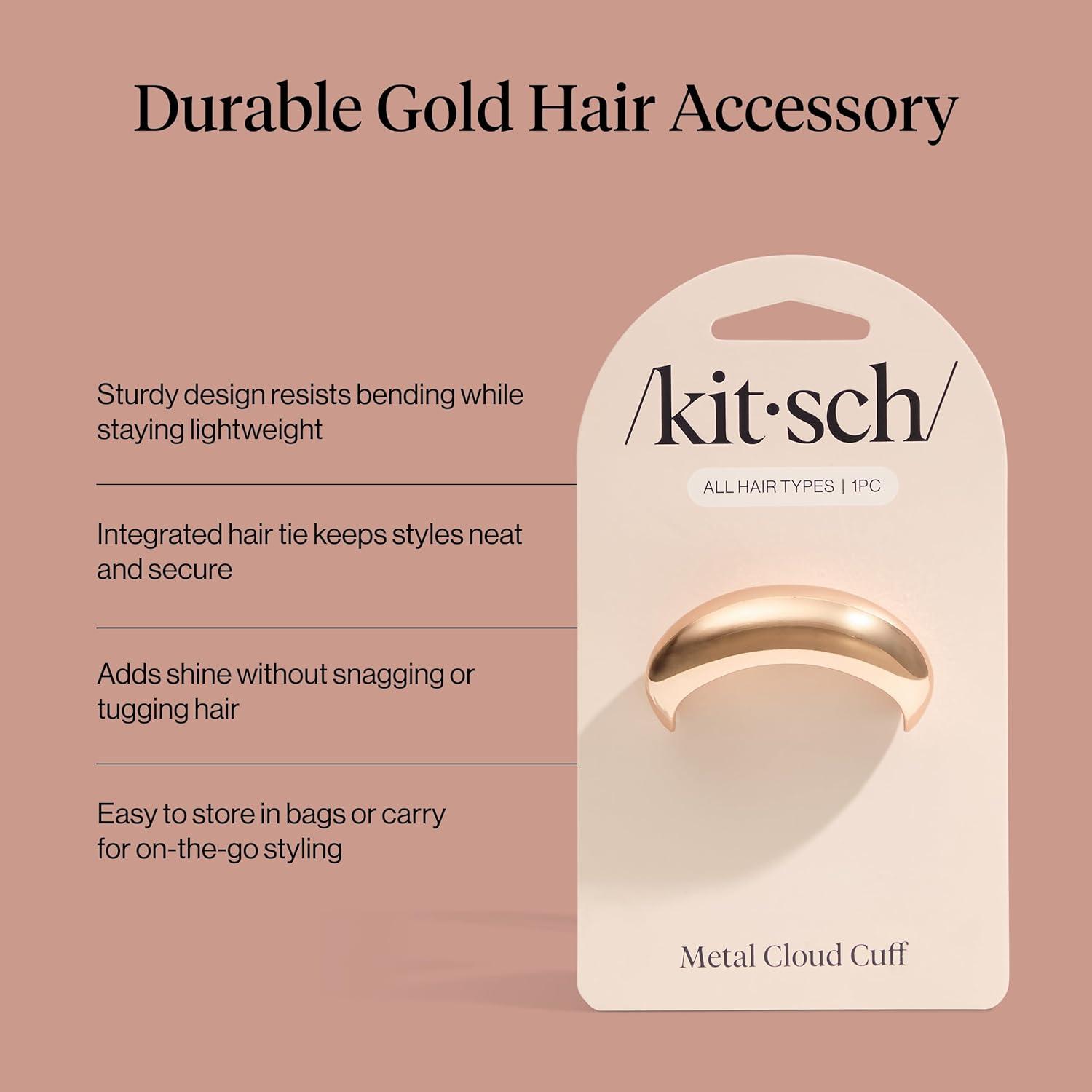 image:imageKitsch Rhinestone Gold Hair Cuff Metal Ponytail Cuff for Braids Updos amp Everyday Hairstyle Durable amp Elegant Hair Ties Girl Fashion Accessories Ideal Gifts For Women 1pcGold
