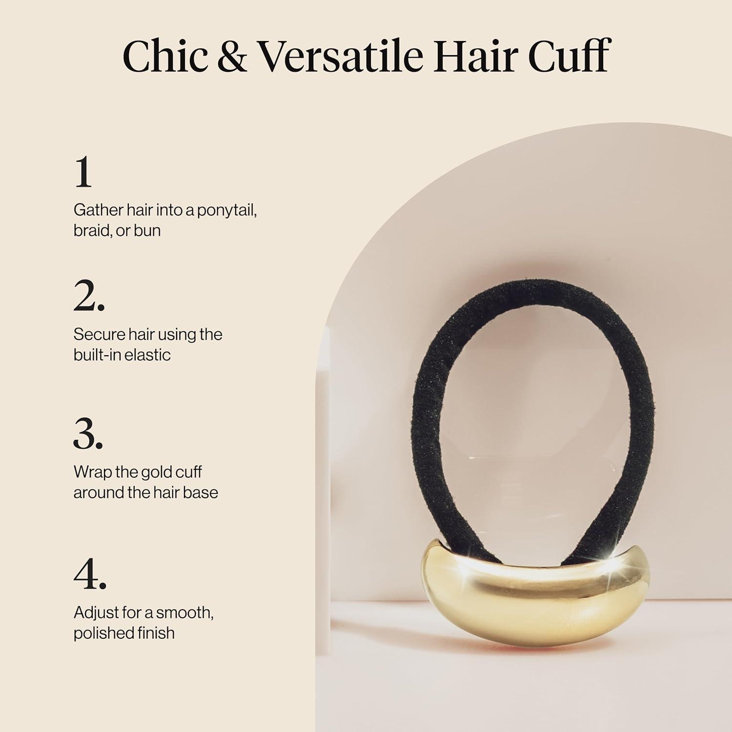 image:imageKitsch Rhinestone Gold Hair Cuff Metal Ponytail Cuff for Braids Updos amp Everyday Hairstyle Durable amp Elegant Hair Ties Girl Fashion Accessories Ideal Gifts For Women 1pcGold