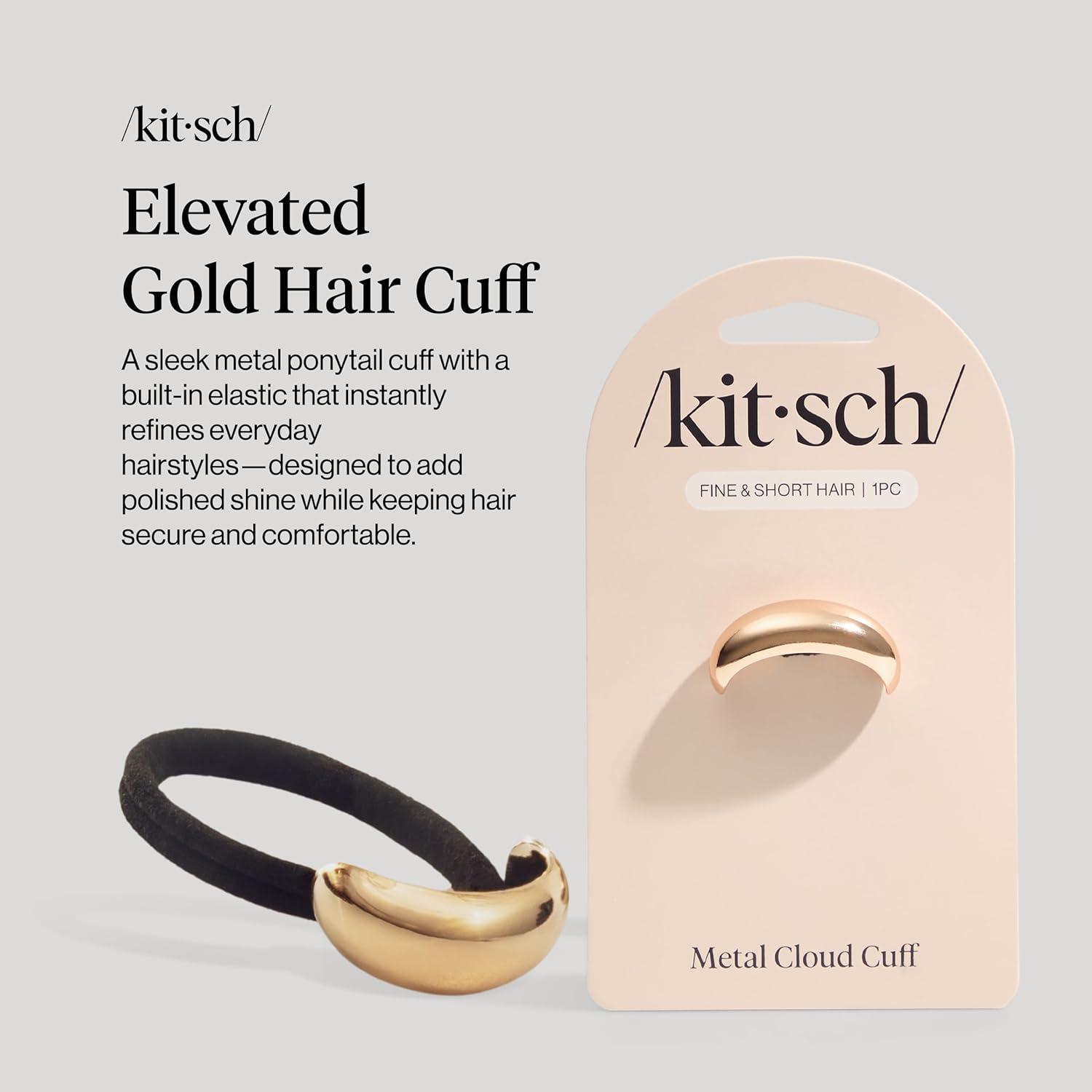 image:imageKitsch Rhinestone Gold Hair Cuff Metal Ponytail Cuff for Braids Updos amp Everyday Hairstyle Durable amp Elegant Hair Ties Girl Fashion Accessories Ideal Gifts For Women 1pcGold