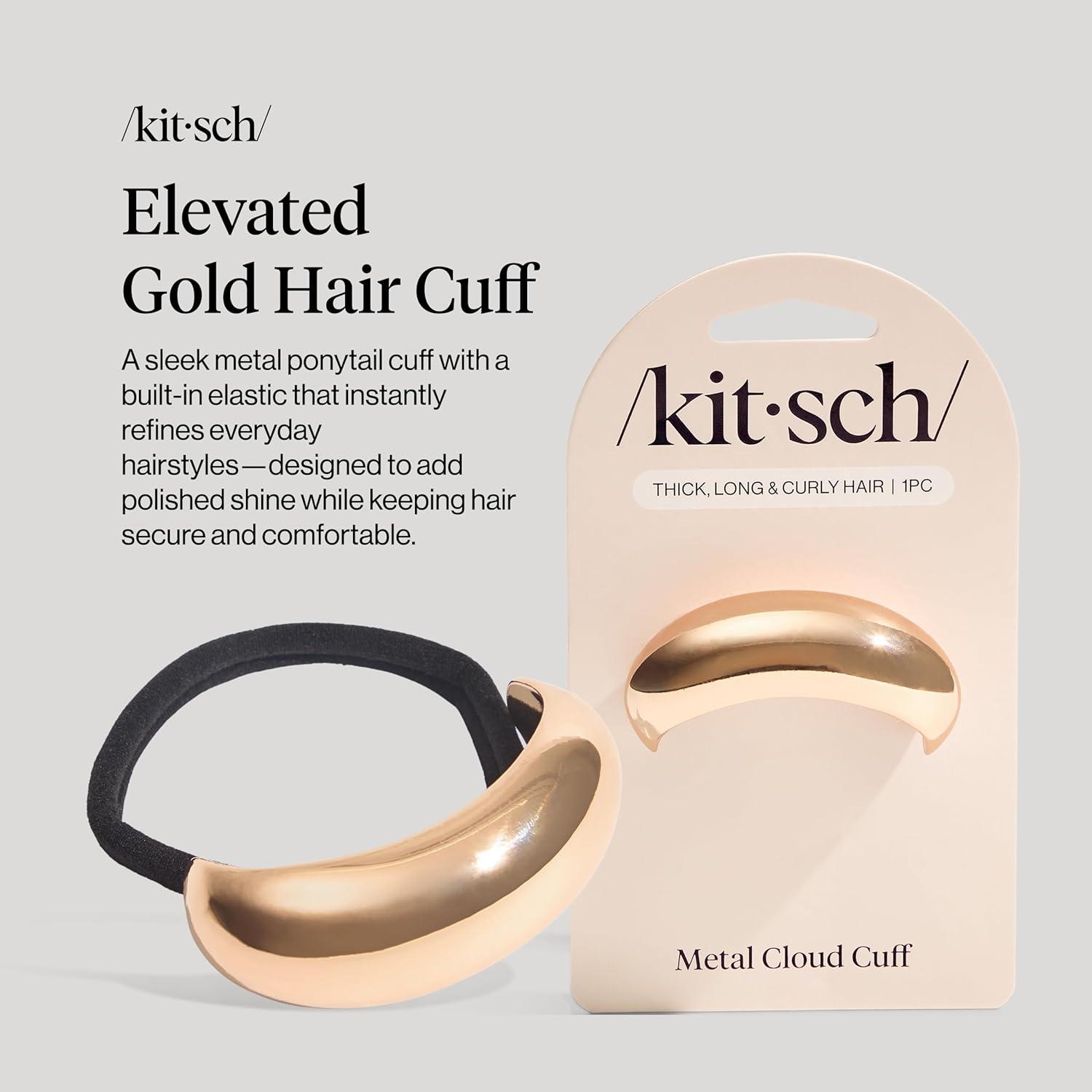 image:imageKitsch Rhinestone Gold Hair Cuff Metal Ponytail Cuff for Braids Updos amp Everyday Hairstyle Durable amp Elegant Hair Ties Girl Fashion Accessories Ideal Gifts For Women 1pcGold
