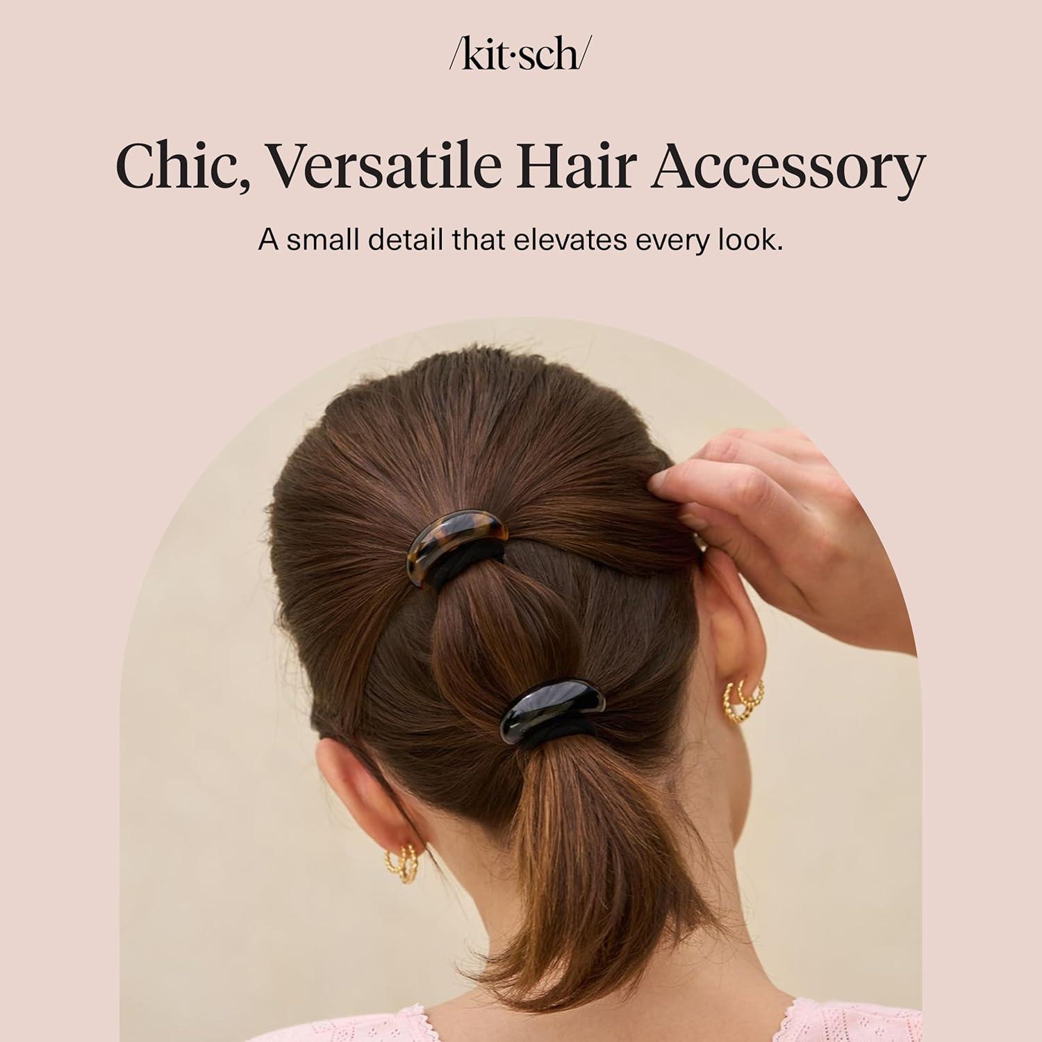image:imageKitsch Rhinestone Gold Hair Cuff Metal Ponytail Cuff for Braids Updos amp Everyday Hairstyle Durable amp Elegant Hair Ties Girl Fashion Accessories Ideal Gifts For Women 1pcBlack Tort