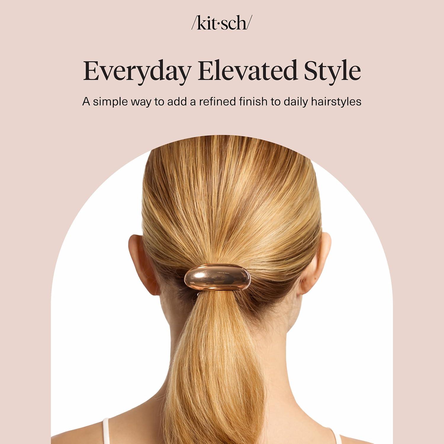 image:imageKitsch Rhinestone Gold Hair Cuff Metal Ponytail Cuff for Braids Updos amp Everyday Hairstyle Durable amp Elegant Hair Ties Girl Fashion Accessories Ideal Gifts For Women 1pcGold