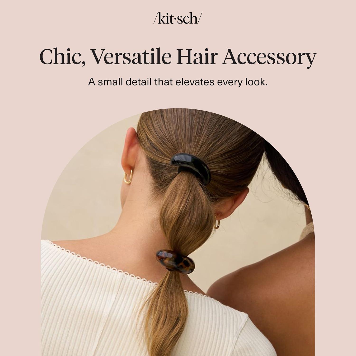 image:imageKitsch Rhinestone Gold Hair Cuff Metal Ponytail Cuff for Braids Updos amp Everyday Hairstyle Durable amp Elegant Hair Ties Girl Fashion Accessories Ideal Gifts For Women 1pcBlack Tort