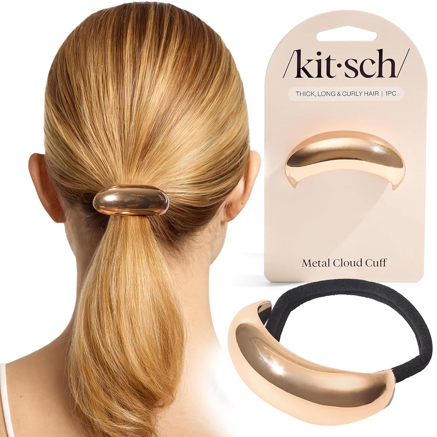 image:imageKitsch Rhinestone Gold Hair Cuff Metal Ponytail Cuff for Braids Updos amp Everyday Hairstyle Durable amp Elegant Hair Ties Girl Fashion Accessories Ideal Gifts For Women 1pcGold
