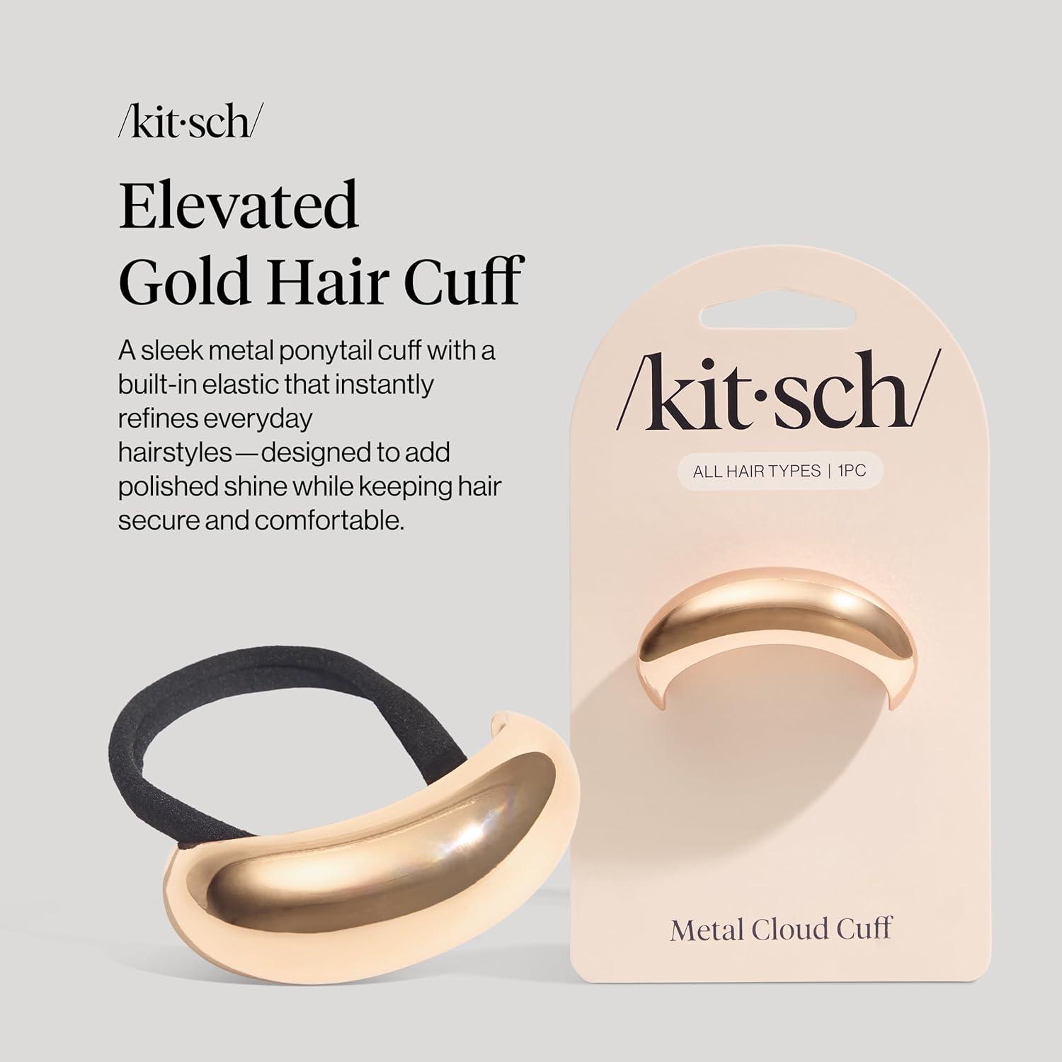image:imageKitsch Rhinestone Gold Hair Cuff Metal Ponytail Cuff for Braids Updos amp Everyday Hairstyle Durable amp Elegant Hair Ties Girl Fashion Accessories Ideal Gifts For Women 1pcGold