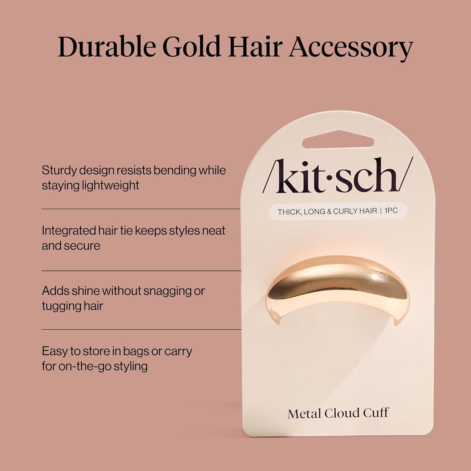 image:imageKitsch Rhinestone Gold Hair Cuff Metal Ponytail Cuff for Braids Updos amp Everyday Hairstyle Durable amp Elegant Hair Ties Girl Fashion Accessories Ideal Gifts For Women 1pcGold