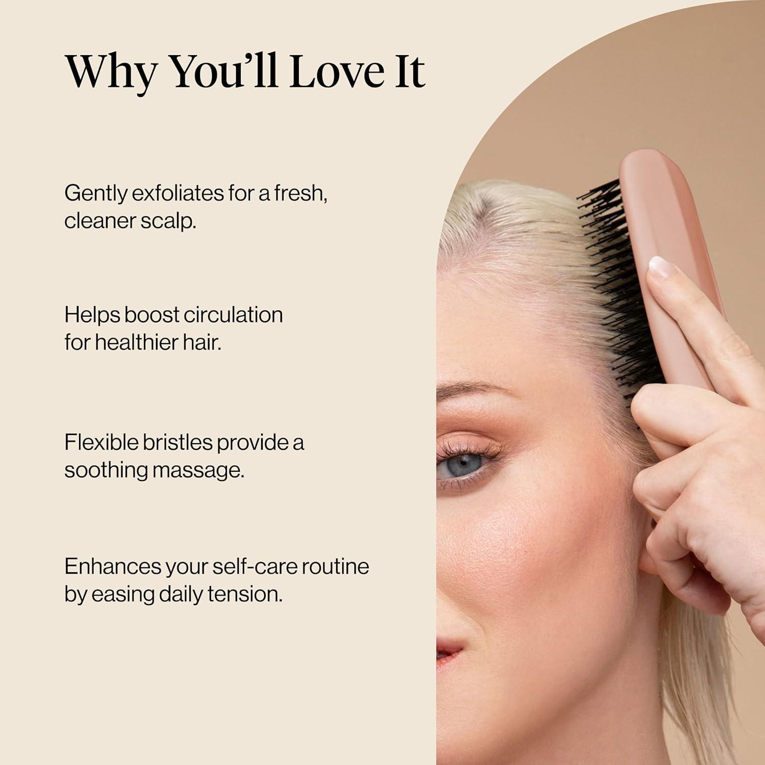 image:imageKitsch Scalp Renewal Brush Exfoliating amp Scalp Massager for Hair Growth Gentle Head Massage Brush to Remove Buildup Boost Circulation amp Relaxing Head Scrubber for Washing Hair Terracotta